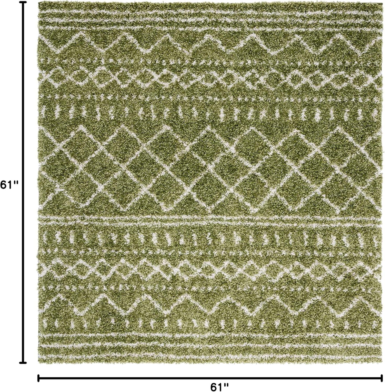image:imageSAFAVIEH Area Rug 8x10 Arizona Shag Collection Large Ivory amp Beige Moroccan Boho Design NonShedding amp Easy to Clean Ideal for Living Room Bedroom Dining Space ASG741AGreenIvory