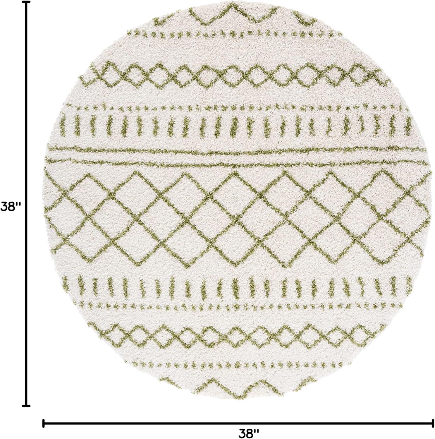 image:imageSAFAVIEH Area Rug 8x10 Arizona Shag Collection Large Ivory amp Beige Moroccan Boho Design NonShedding amp Easy to Clean Ideal for Living Room Bedroom Dining Space ASG741AIvoryGreen