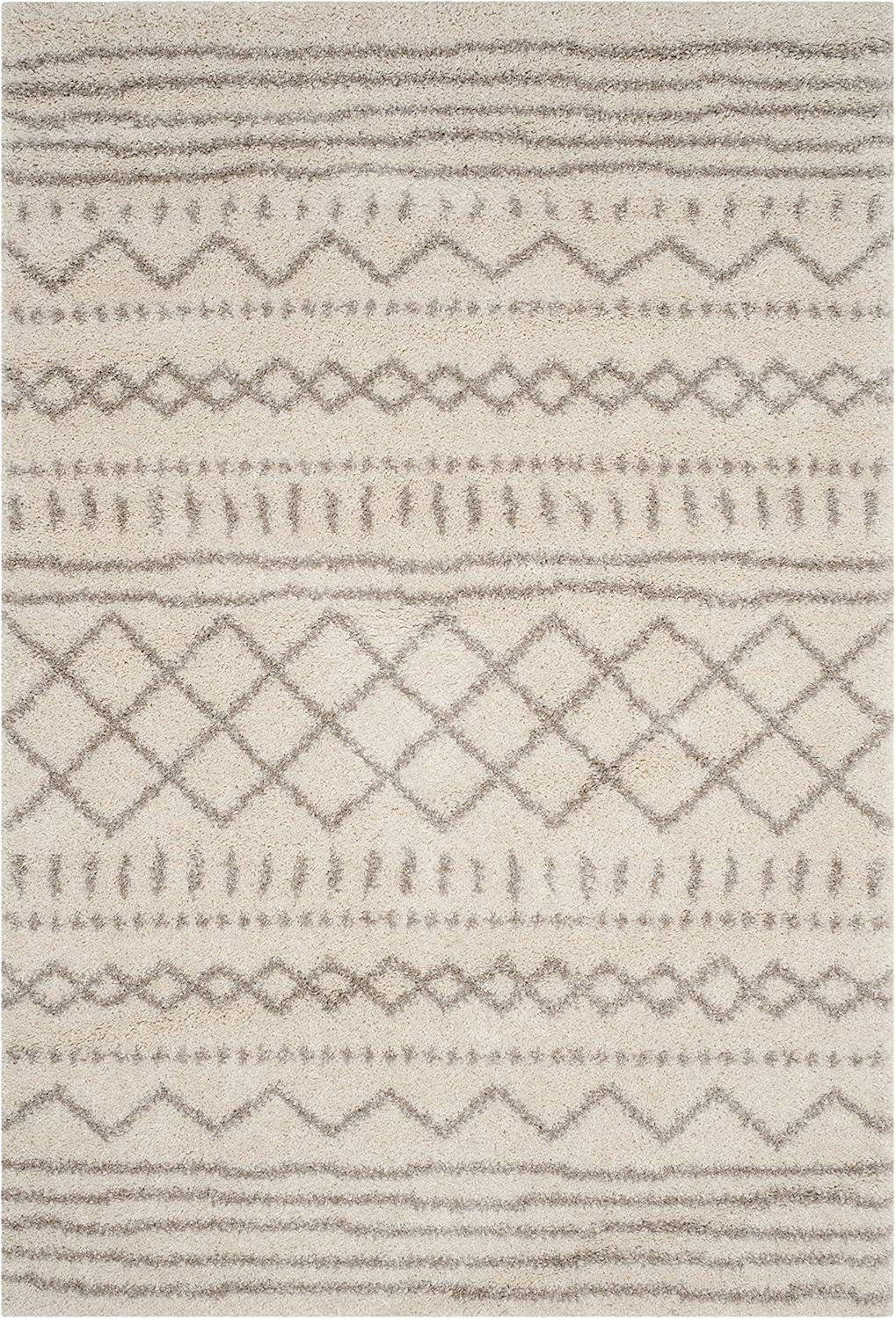 image:imageSAFAVIEH Area Rug 8x10 Arizona Shag Collection Large Ivory amp Beige Moroccan Boho Design NonShedding amp Easy to Clean Ideal for Living Room Bedroom Dining Space ASG741AIvoryBeige
