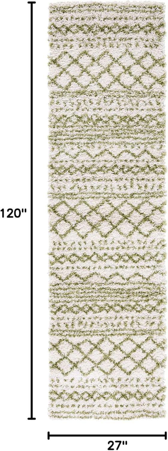 image:imageSAFAVIEH Area Rug 8x10 Arizona Shag Collection Large Ivory amp Beige Moroccan Boho Design NonShedding amp Easy to Clean Ideal for Living Room Bedroom Dining Space ASG741AIvoryGreen