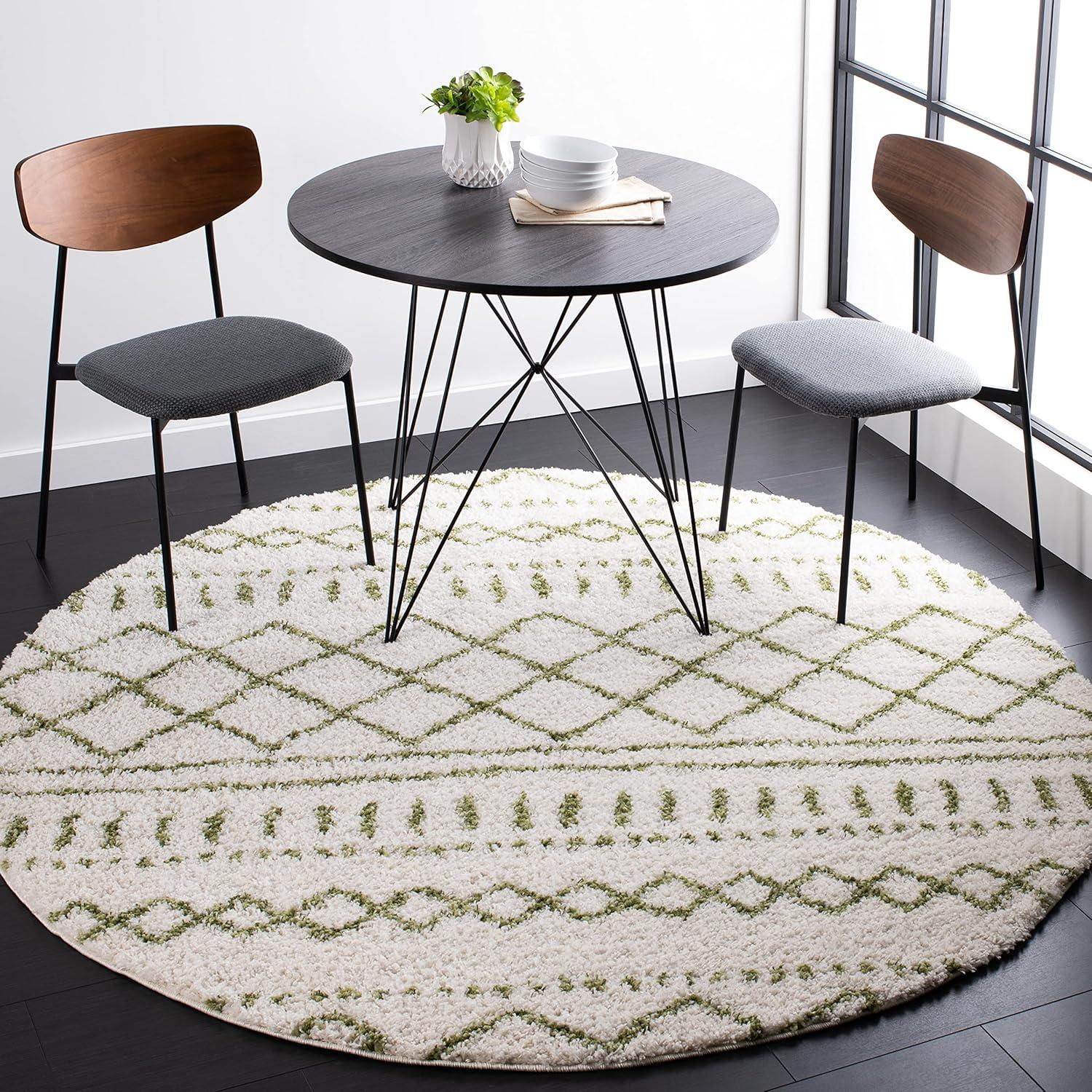 image:imageSAFAVIEH Area Rug 8x10 Arizona Shag Collection Large Ivory amp Beige Moroccan Boho Design NonShedding amp Easy to Clean Ideal for Living Room Bedroom Dining Space ASG741AIvoryGreen