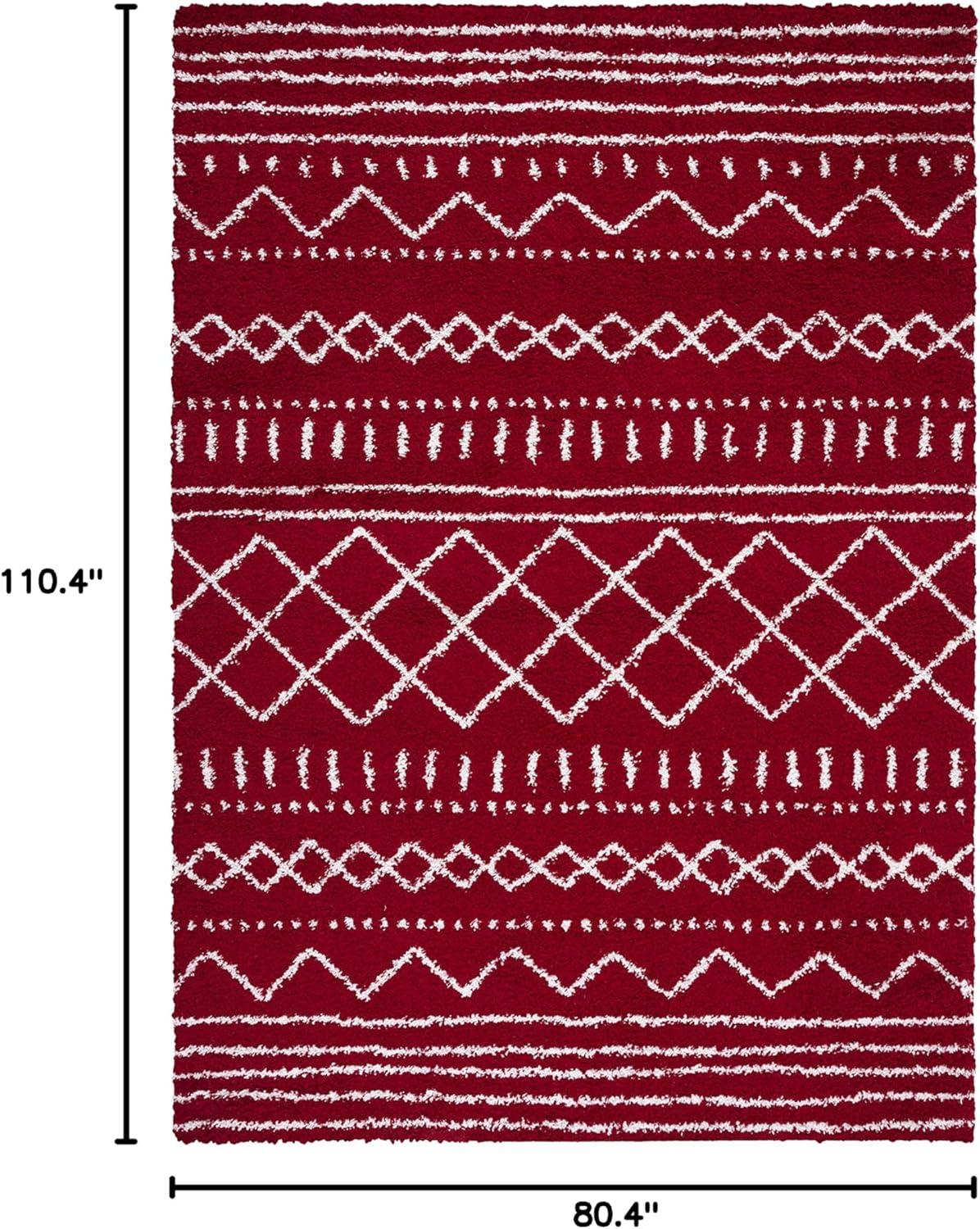 image:imageSAFAVIEH Area Rug 8x10 Arizona Shag Collection Large Ivory amp Beige Moroccan Boho Design NonShedding amp Easy to Clean Ideal for Living Room Bedroom Dining Space ASG741ARedIvory