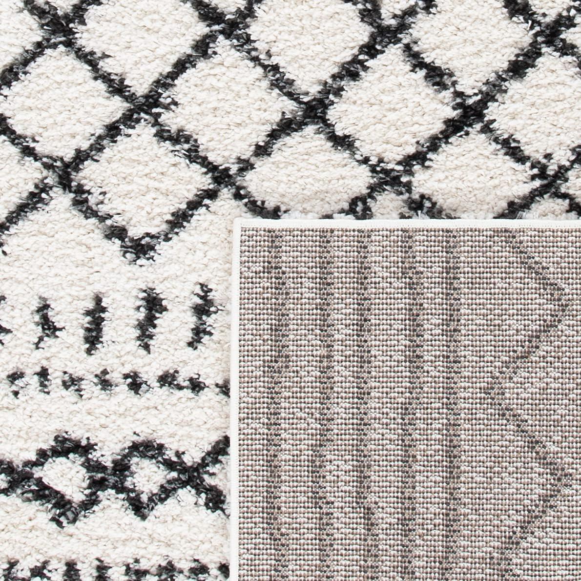 image:imageSAFAVIEH Area Rug 8x10 Arizona Shag Collection Large Ivory amp Beige Moroccan Boho Design NonShedding amp Easy to Clean Ideal for Living Room Bedroom Dining Space ASG741AIvoryBlack
