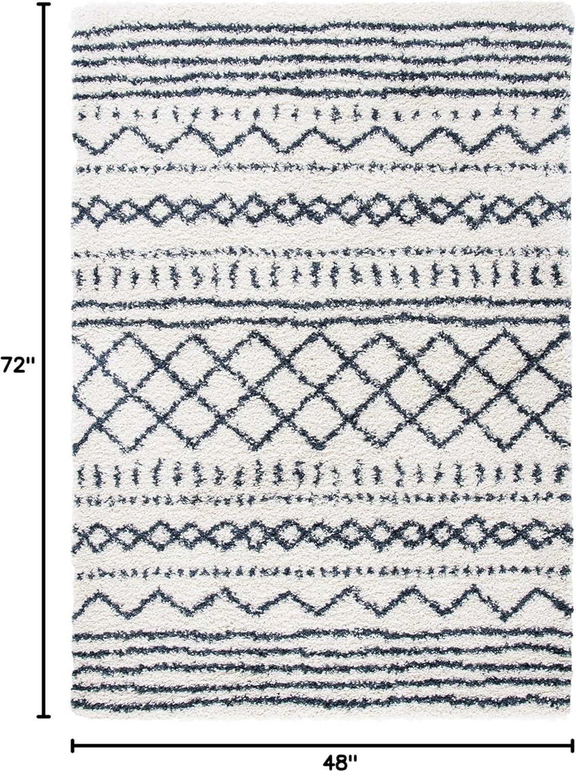image:imageSAFAVIEH Area Rug 8x10 Arizona Shag Collection Large Ivory amp Beige Moroccan Boho Design NonShedding amp Easy to Clean Ideal for Living Room Bedroom Dining Space ASG741AIvorySlate