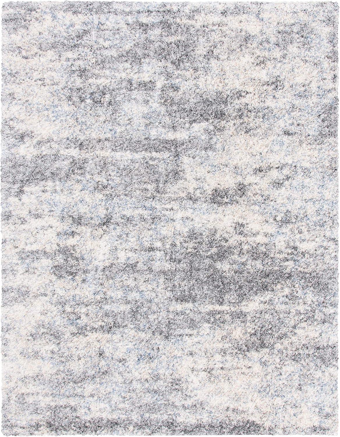 image:imageSAFAVIEH Area Rug 8x10 Berber Shag Collection Large Grey Blue amp Cream NonShedding amp Easy to Clean Ideal for Living Room Bedroom Dining Space BER219GGrey BlueCream