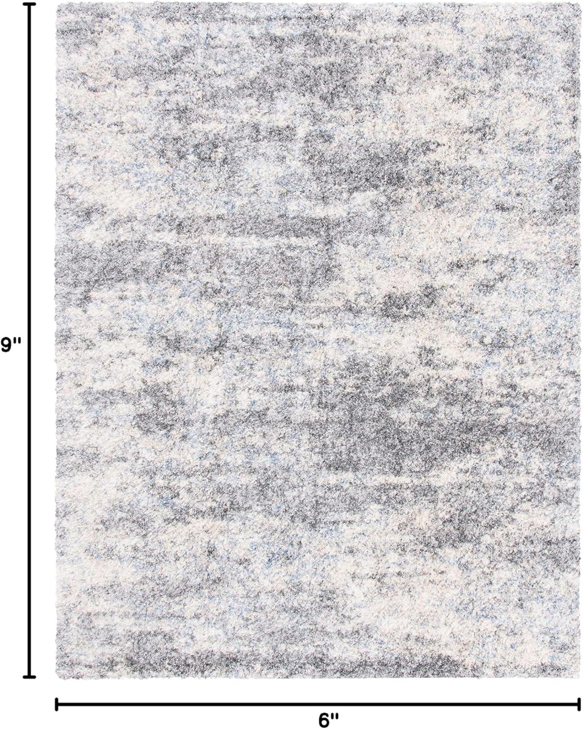 image:imageSAFAVIEH Area Rug 8x10 Berber Shag Collection Large Grey Blue amp Cream NonShedding amp Easy to Clean Ideal for Living Room Bedroom Dining Space BER219GGrey BlueCream