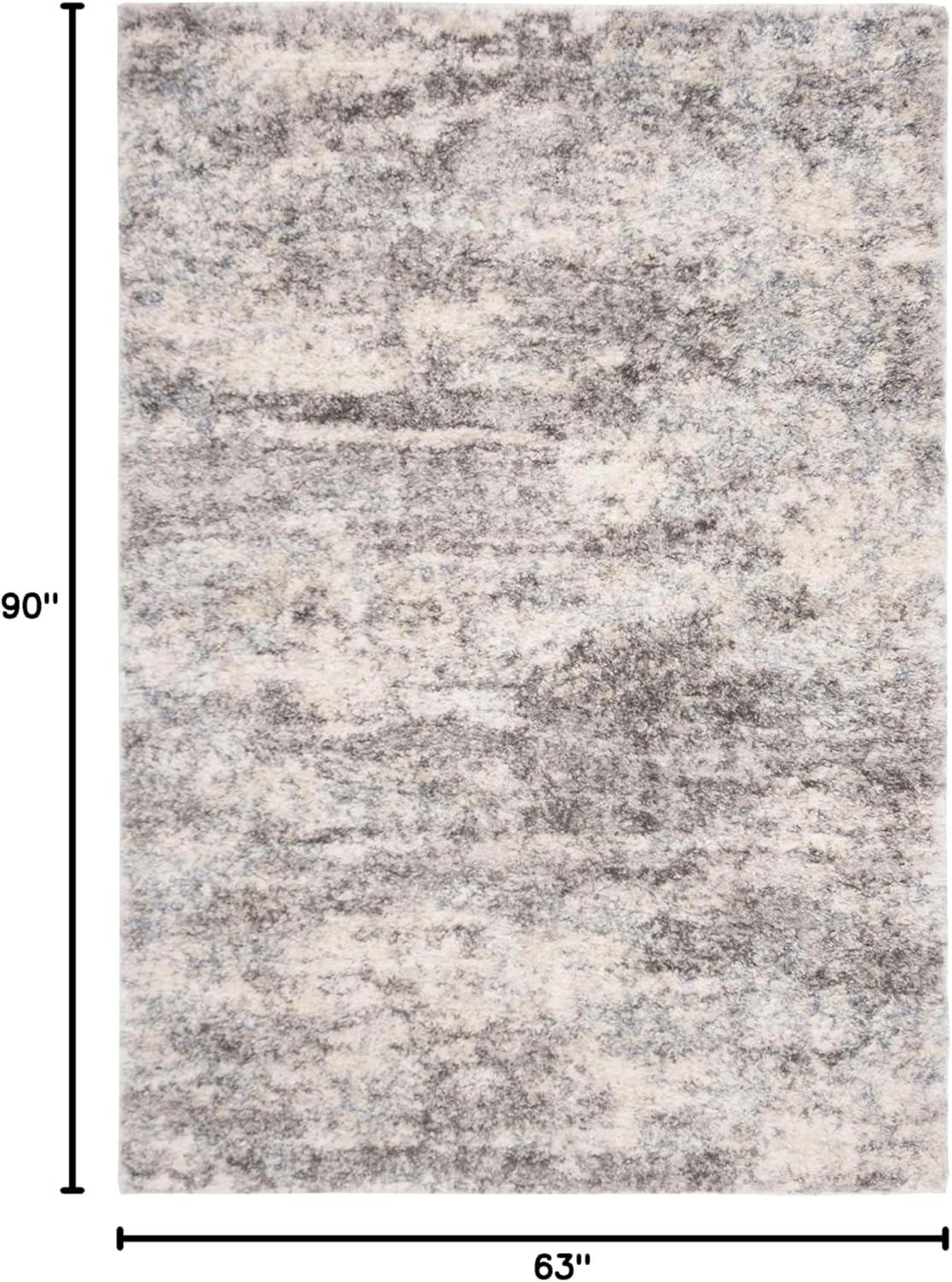 image:imageSAFAVIEH Area Rug 8x10 Berber Shag Collection Large Grey Blue amp Cream NonShedding amp Easy to Clean Ideal for Living Room Bedroom Dining Space BER219GGrey BlueCream