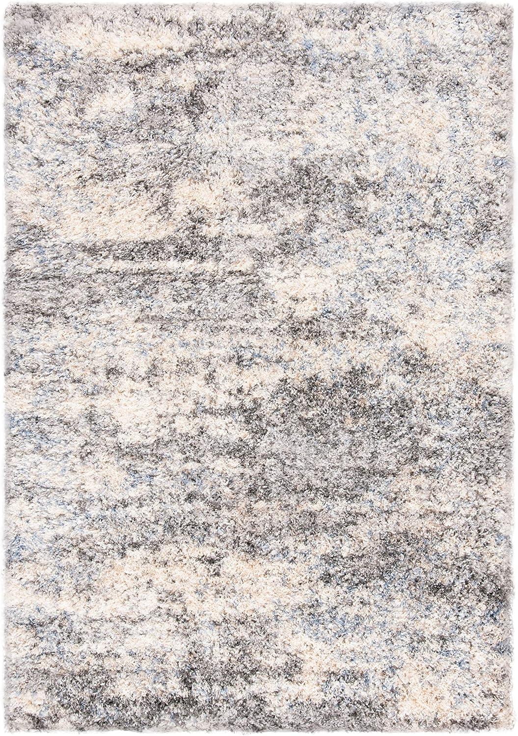 image:imageSAFAVIEH Area Rug 8x10 Berber Shag Collection Large Grey Blue amp Cream NonShedding amp Easy to Clean Ideal for Living Room Bedroom Dining Space BER219GGrey BlueCream