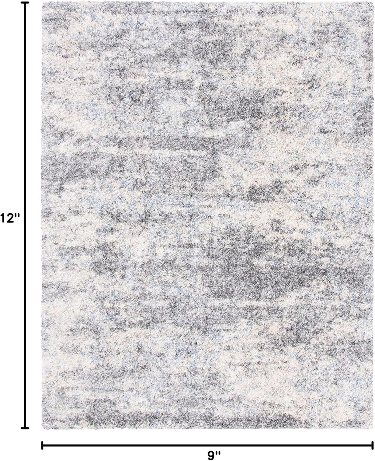 image:imageSAFAVIEH Area Rug 8x10 Berber Shag Collection Large Grey Blue amp Cream NonShedding amp Easy to Clean Ideal for Living Room Bedroom Dining Space BER219GGrey BlueCream