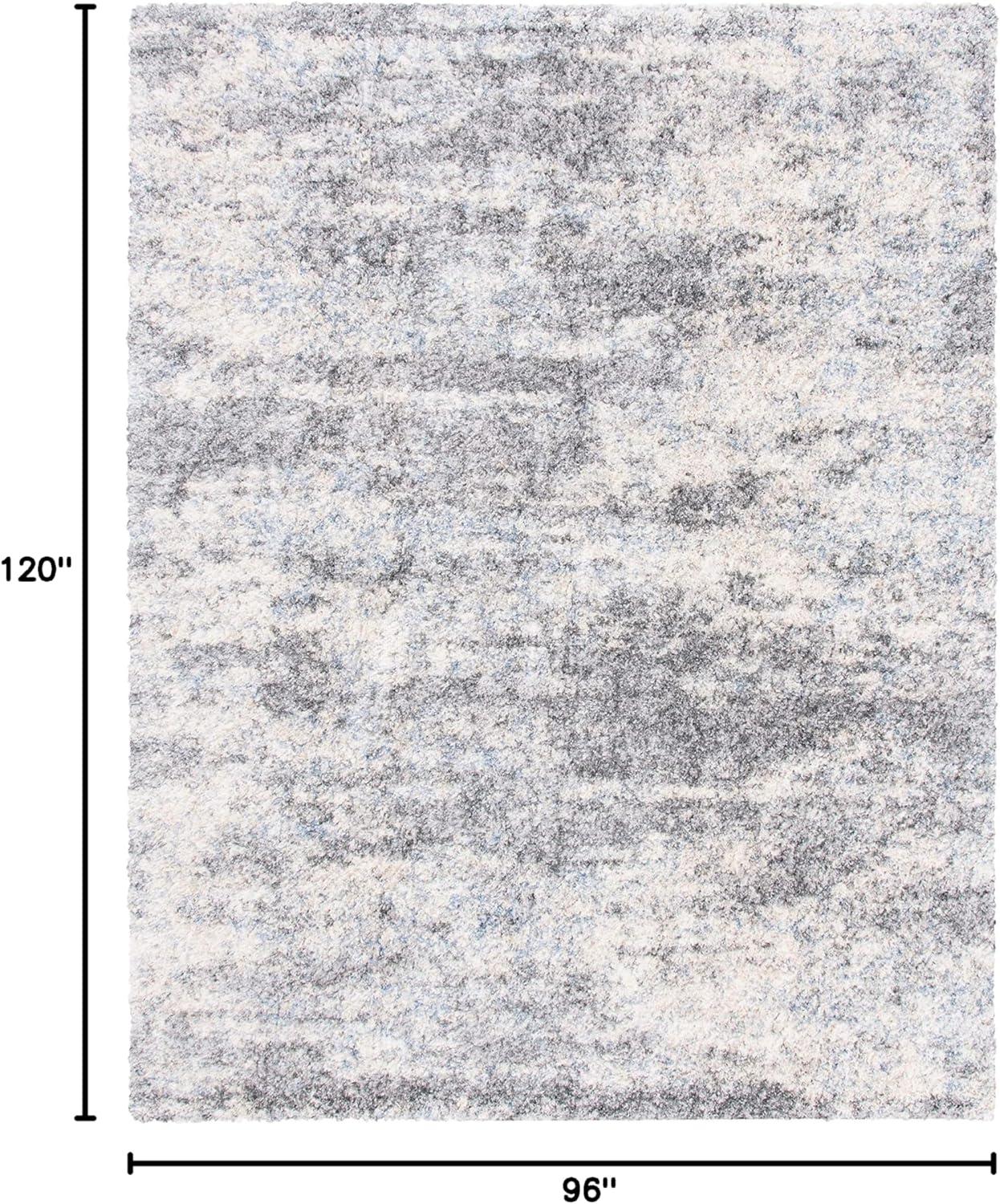 image:imageSAFAVIEH Area Rug 8x10 Berber Shag Collection Large Grey Blue amp Cream NonShedding amp Easy to Clean Ideal for Living Room Bedroom Dining Space BER219GGrey BlueCream