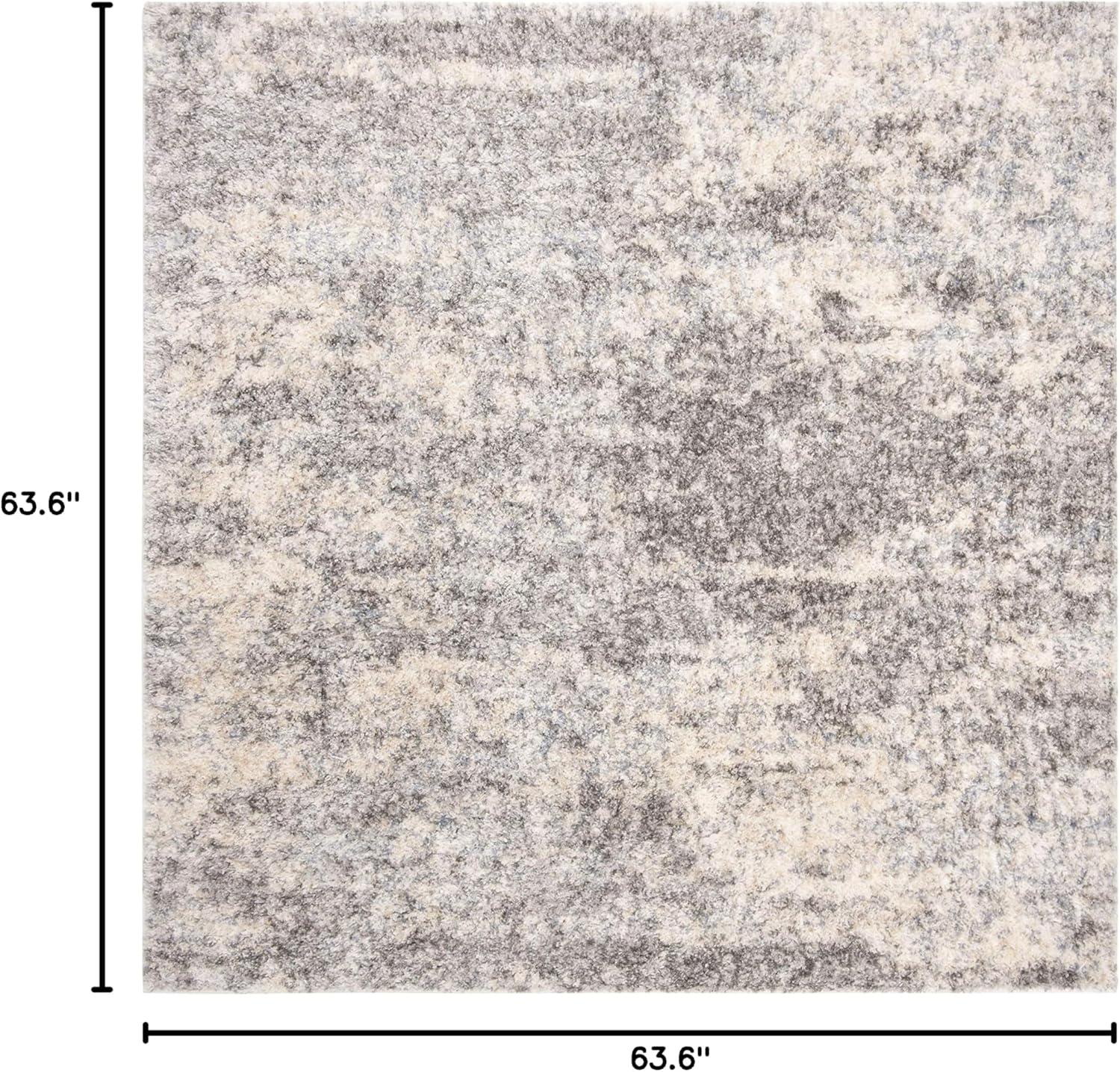 image:imageSAFAVIEH Area Rug 8x10 Berber Shag Collection Large Grey Blue amp Cream NonShedding amp Easy to Clean Ideal for Living Room Bedroom Dining Space BER219GGrey BlueCream