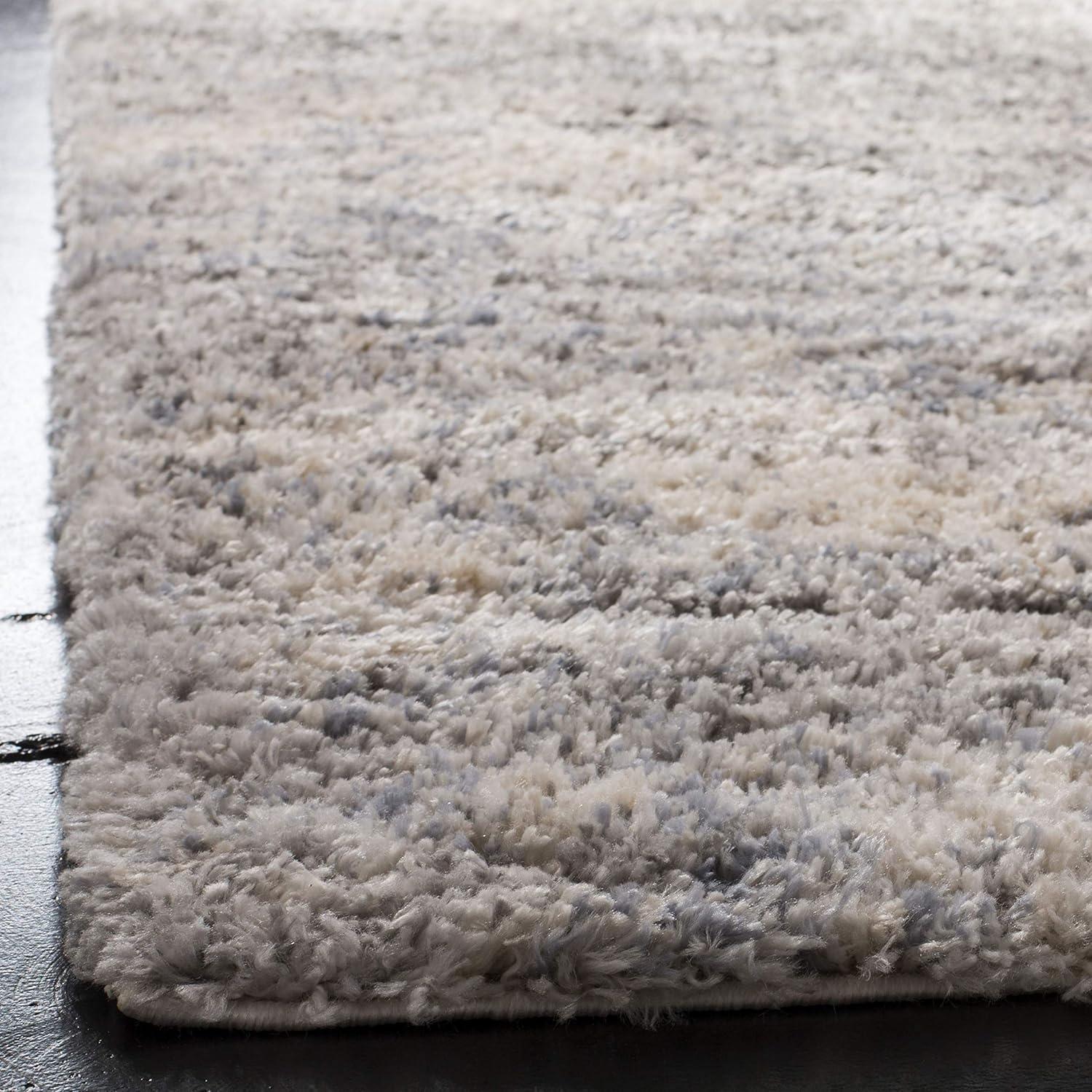 image:imageSAFAVIEH Area Rug 8x10 Berber Shag Collection Large Grey Blue amp Cream NonShedding amp Easy to Clean Ideal for Living Room Bedroom Dining Space BER219GGrey BlueCream