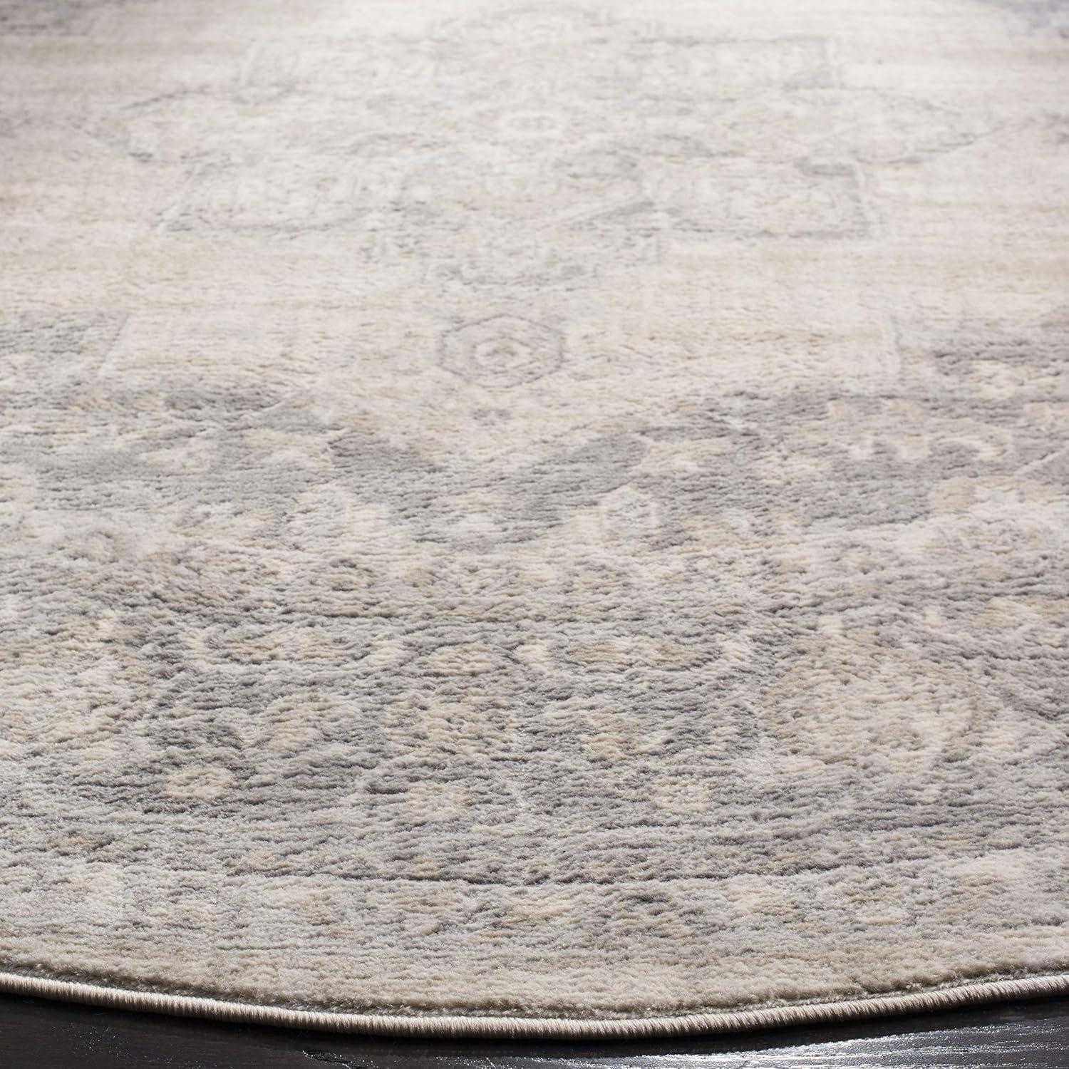 image:imageSAFAVIEH Area Rug 8x10 Brentwood Collection Large Navy amp Cream Medallion Distressed Design NonShedding amp Easy Cleaning Ideal for Living Room Bedroom Dining Space BNT865NCreamGrey
