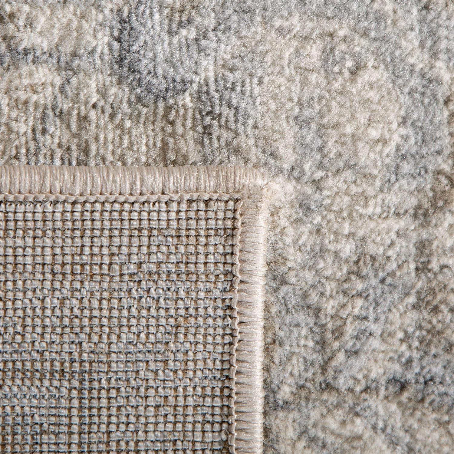 image:imageSAFAVIEH Area Rug 8x10 Brentwood Collection Large Navy amp Cream Medallion Distressed Design NonShedding amp Easy Cleaning Ideal for Living Room Bedroom Dining Space BNT865NCreamGrey