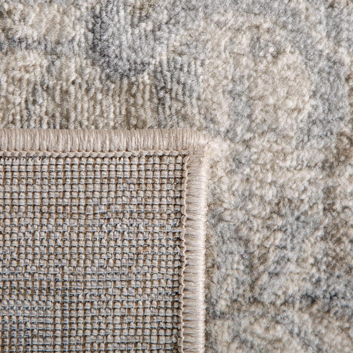 image:imageSAFAVIEH Area Rug 8x10 Brentwood Collection Large Navy amp Cream Medallion Distressed Design NonShedding amp Easy Cleaning Ideal for Living Room Bedroom Dining Space BNT865NCreamGrey