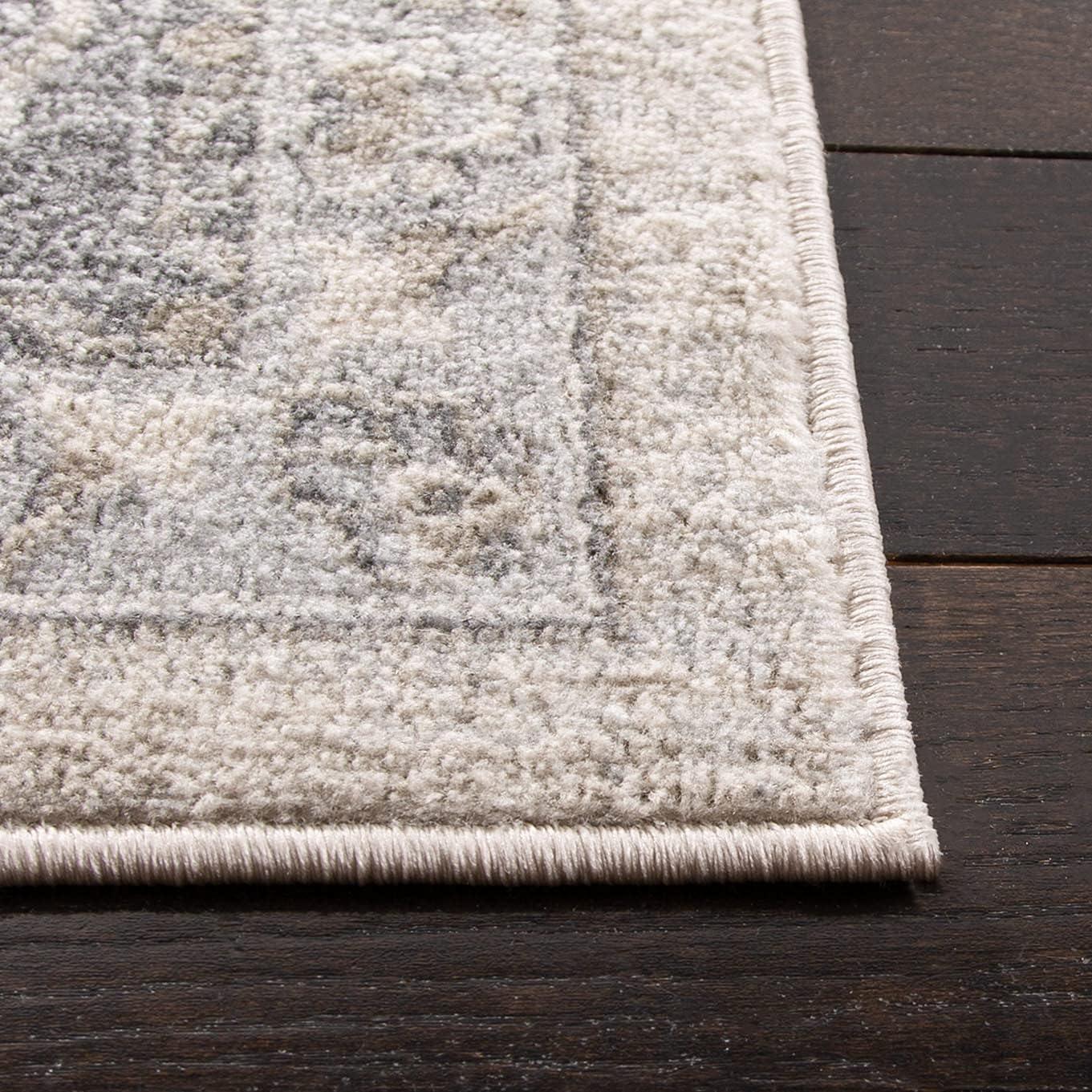 image:imageSAFAVIEH Area Rug 8x10 Brentwood Collection Large Navy amp Cream Medallion Distressed Design NonShedding amp Easy Cleaning Ideal for Living Room Bedroom Dining Space BNT865NCreamGrey