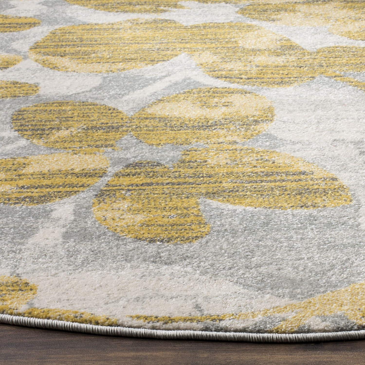 image:imageSAFAVIEH Area Rug 8x10 Evoke Collection Large Grey amp Gold Floral Design NonShedding amp Easy Cleaning Ideal for Living Room Bedroom Office Dining Space EVK236PGreyGold