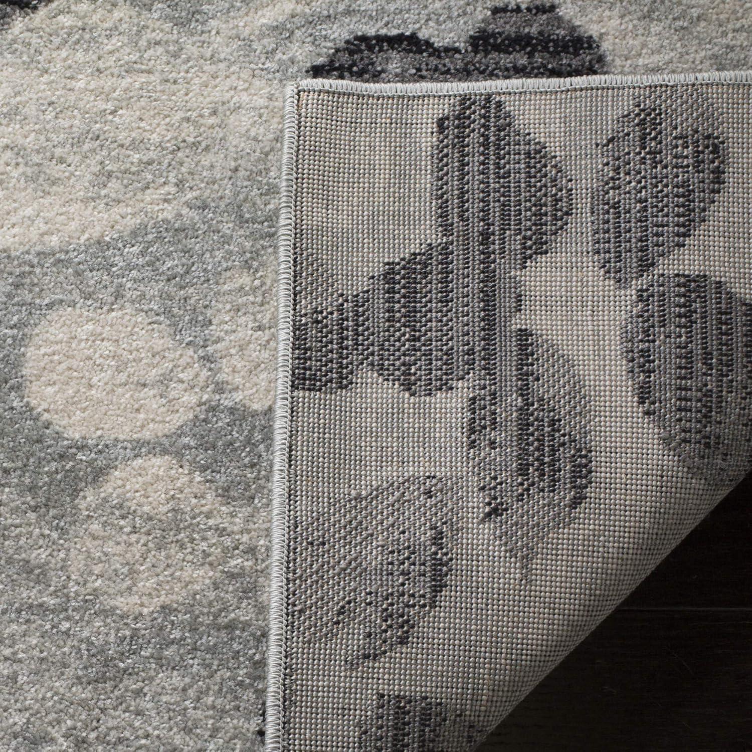 image:imageSAFAVIEH Area Rug 8x10 Evoke Collection Large Grey amp Gold Floral Design NonShedding amp Easy Cleaning Ideal for Living Room Bedroom Office Dining Space EVK236PGreyGold