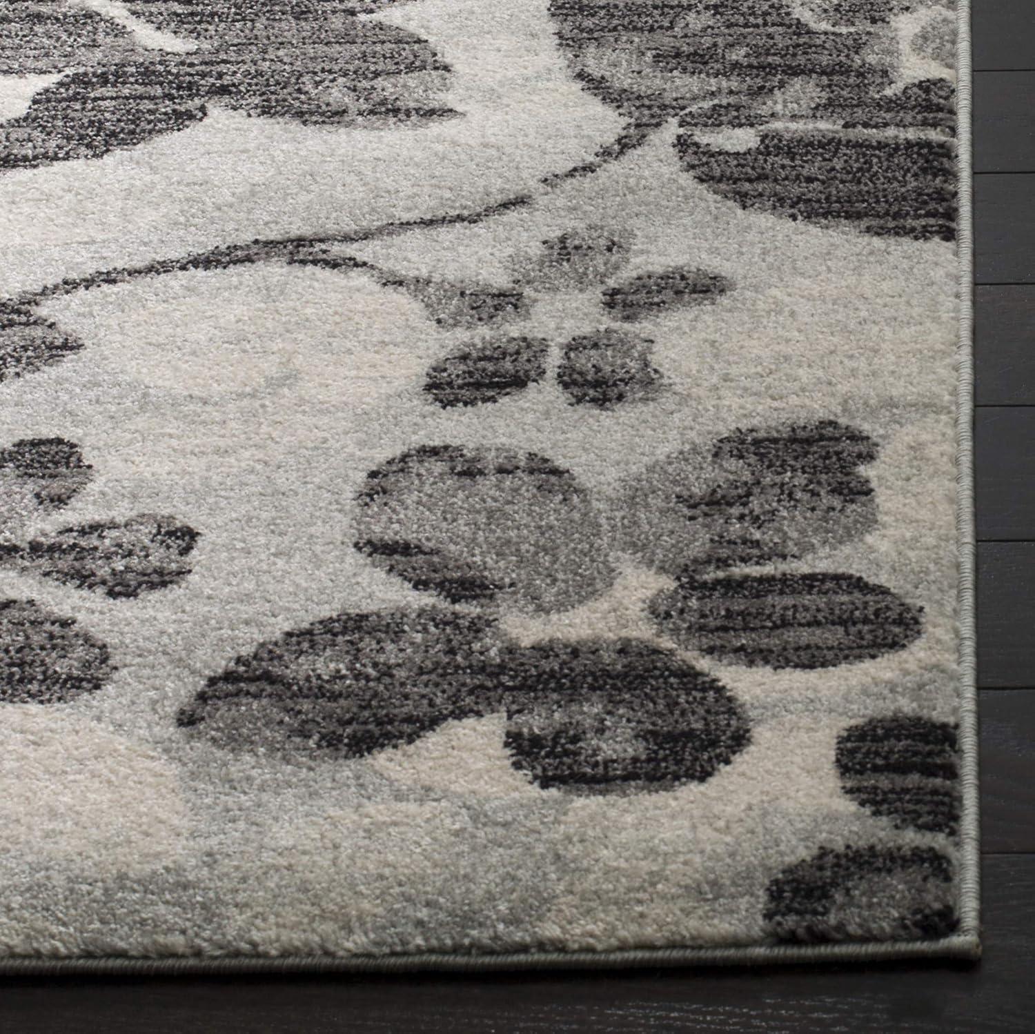 image:imageSAFAVIEH Area Rug 8x10 Evoke Collection Large Grey amp Gold Floral Design NonShedding amp Easy Cleaning Ideal for Living Room Bedroom Office Dining Space EVK236PGreyGold