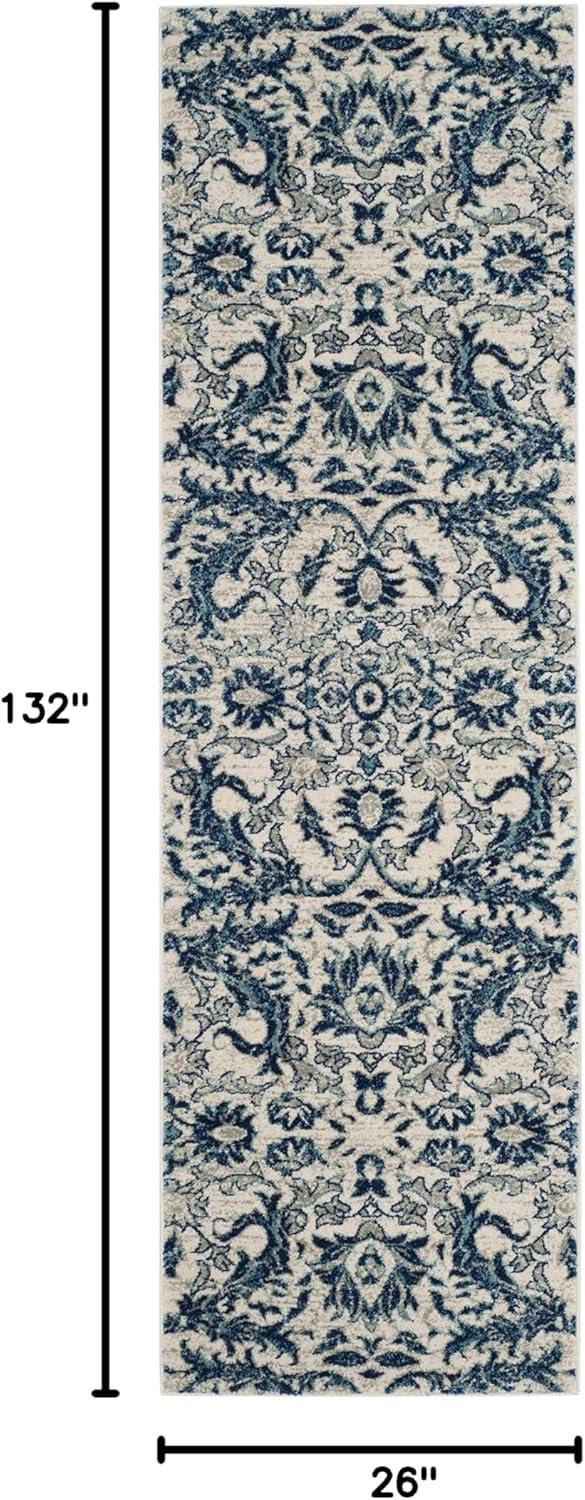 image:imageSAFAVIEH Area Rug 8x10 Evoke Collection Large Ivory amp Gold Shabby Chic Oriental Design NonShedding amp Easy Cleaning Ideal for Living Room Bedroom Office Dining Space EVK238SIvoryBlue