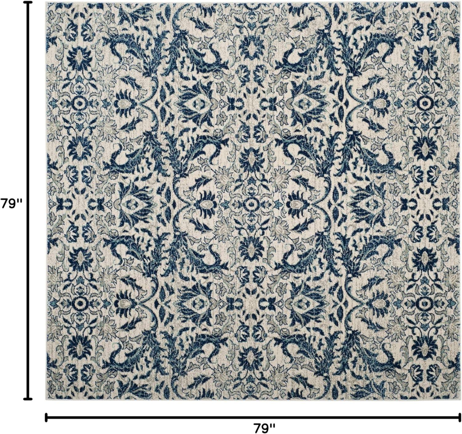 image:imageSAFAVIEH Area Rug 8x10 Evoke Collection Large Ivory amp Gold Shabby Chic Oriental Design NonShedding amp Easy Cleaning Ideal for Living Room Bedroom Office Dining Space EVK238SIvoryBlue