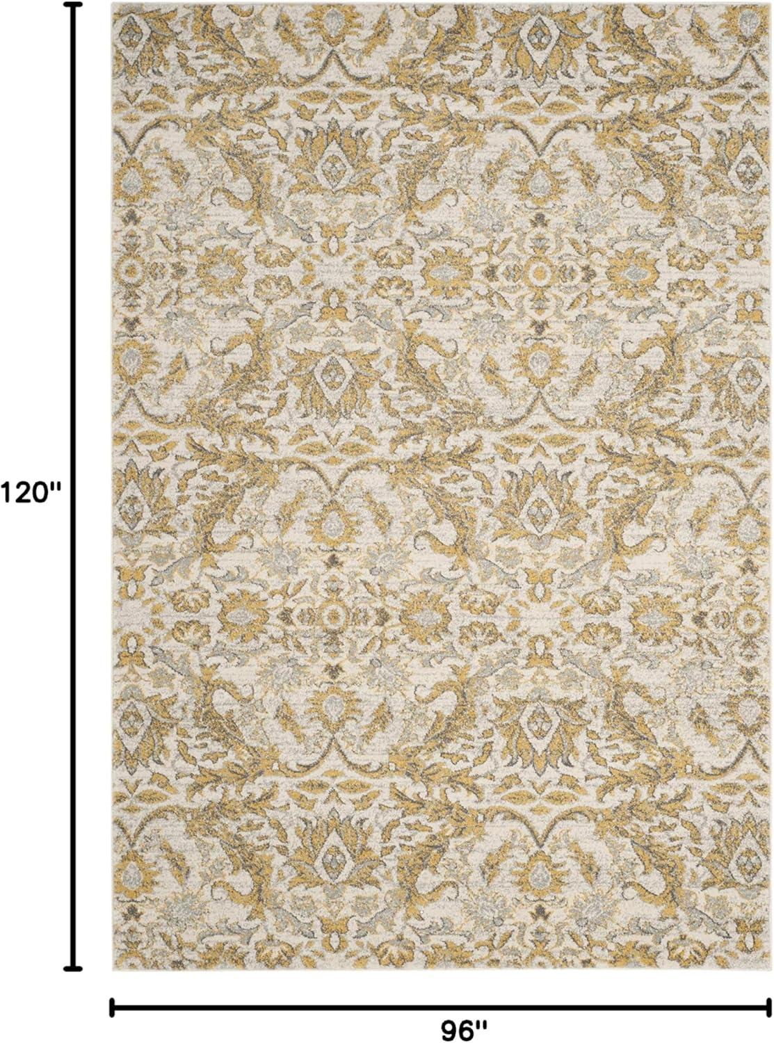 image:imageSAFAVIEH Area Rug 8x10 Evoke Collection Large Ivory amp Gold Shabby Chic Oriental Design NonShedding amp Easy Cleaning Ideal for Living Room Bedroom Office Dining Space EVK238SIvoryGold