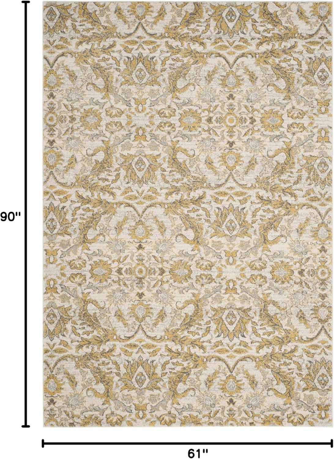 image:imageSAFAVIEH Area Rug 8x10 Evoke Collection Large Ivory amp Gold Shabby Chic Oriental Design NonShedding amp Easy Cleaning Ideal for Living Room Bedroom Office Dining Space EVK238SIvoryGold