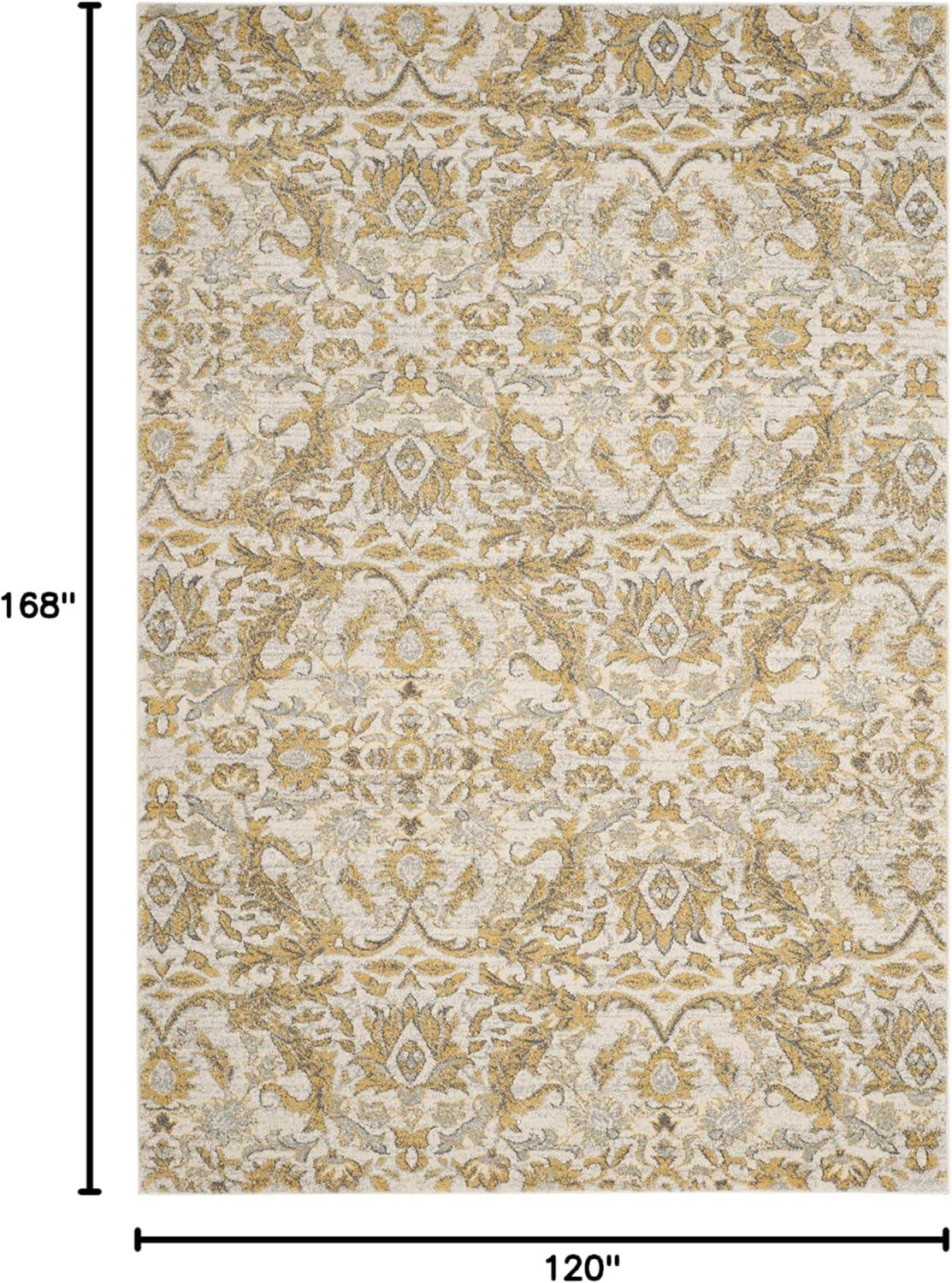 image:imageSAFAVIEH Area Rug 8x10 Evoke Collection Large Ivory amp Gold Shabby Chic Oriental Design NonShedding amp Easy Cleaning Ideal for Living Room Bedroom Office Dining Space EVK238SIvoryGold