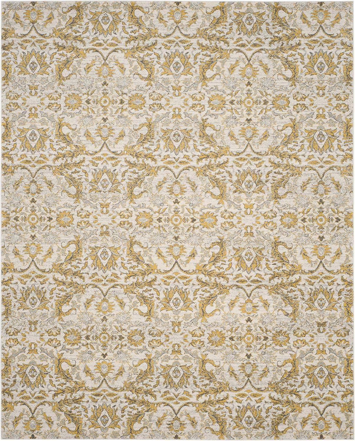 image:imageSAFAVIEH Area Rug 8x10 Evoke Collection Large Ivory amp Gold Shabby Chic Oriental Design NonShedding amp Easy Cleaning Ideal for Living Room Bedroom Office Dining Space EVK238SIvoryGold