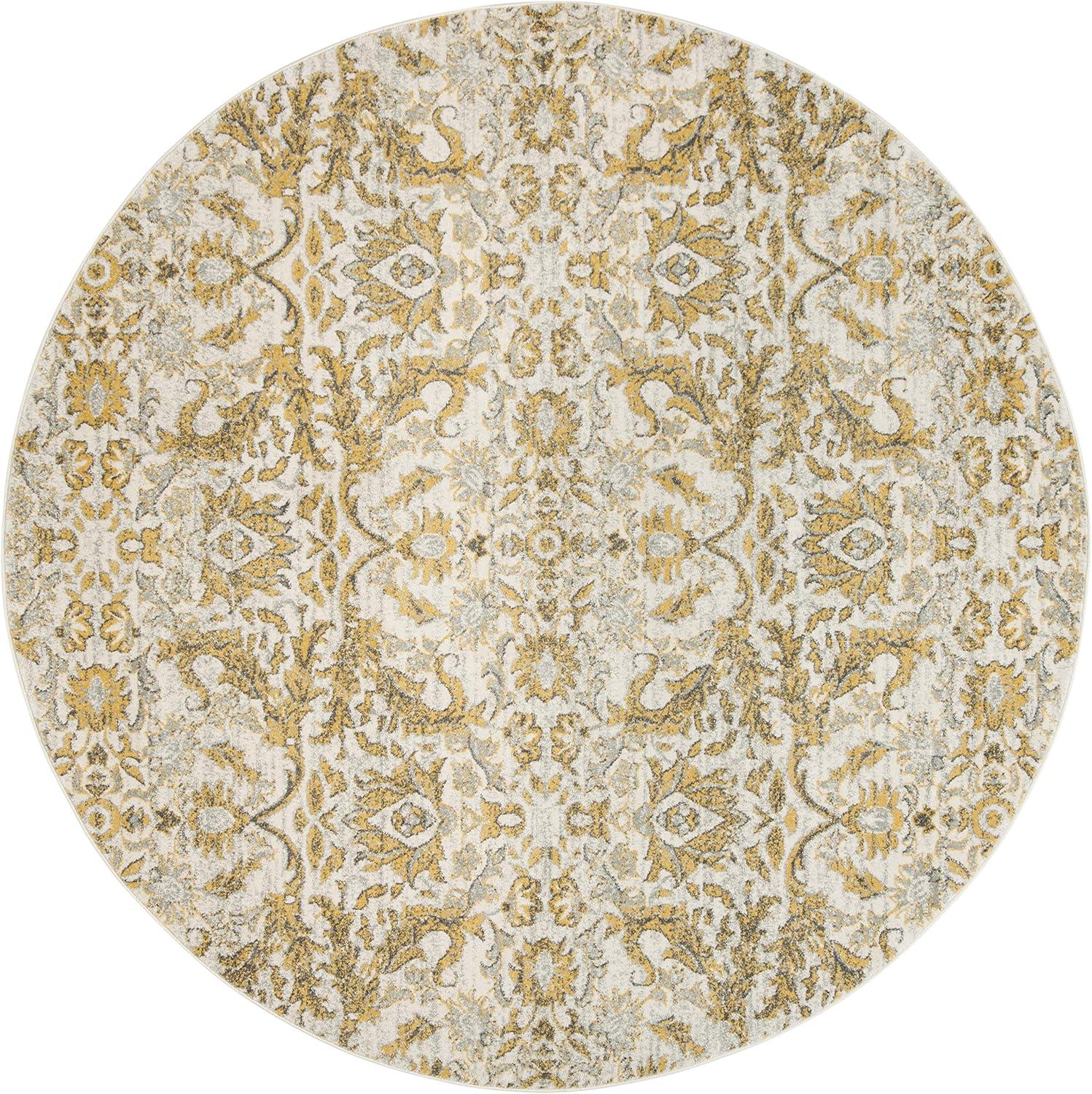 image:imageSAFAVIEH Area Rug 8x10 Evoke Collection Large Ivory amp Gold Shabby Chic Oriental Design NonShedding amp Easy Cleaning Ideal for Living Room Bedroom Office Dining Space EVK238SIvoryGold