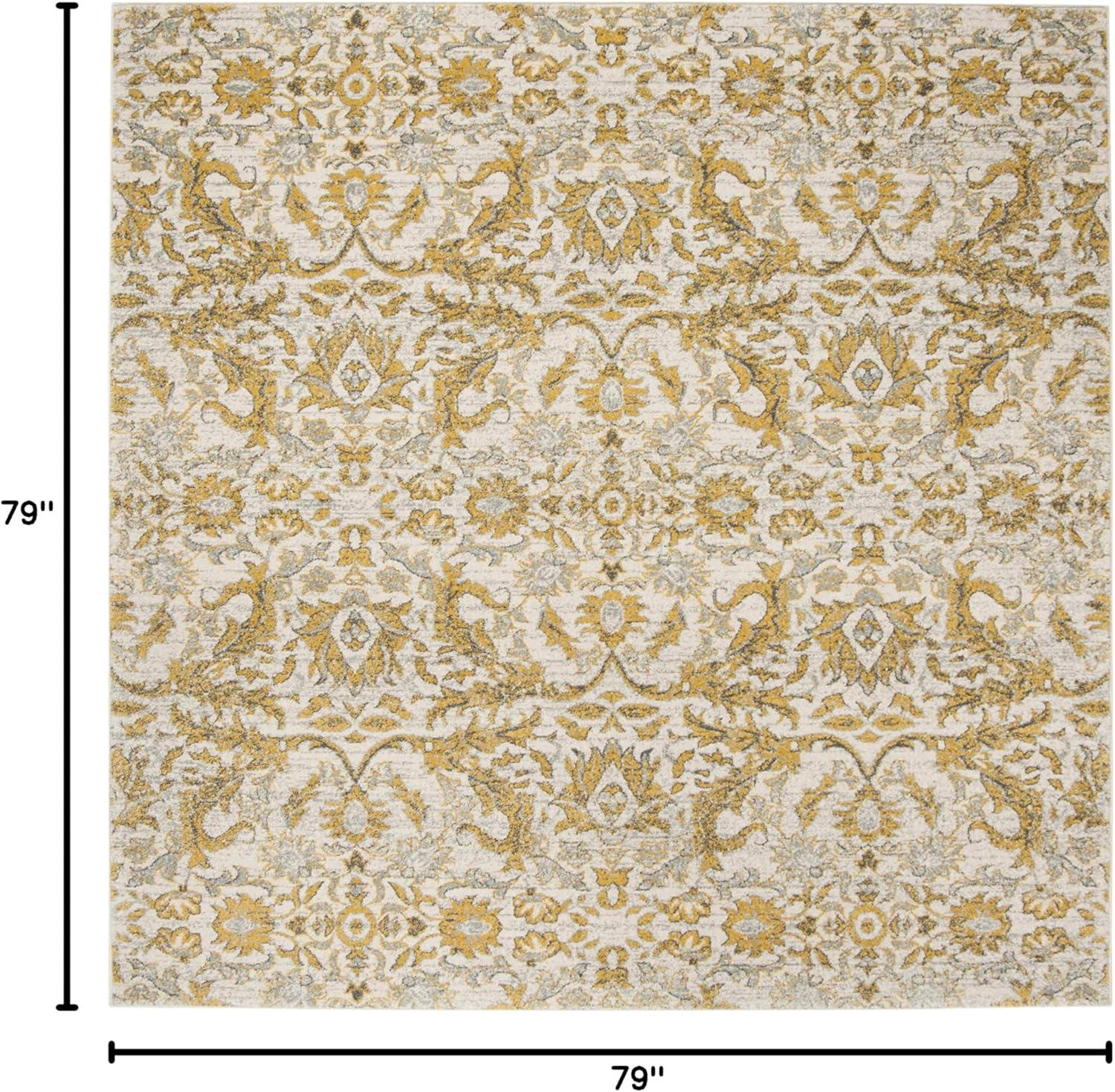 image:imageSAFAVIEH Area Rug 8x10 Evoke Collection Large Ivory amp Gold Shabby Chic Oriental Design NonShedding amp Easy Cleaning Ideal for Living Room Bedroom Office Dining Space EVK238SIvoryGold