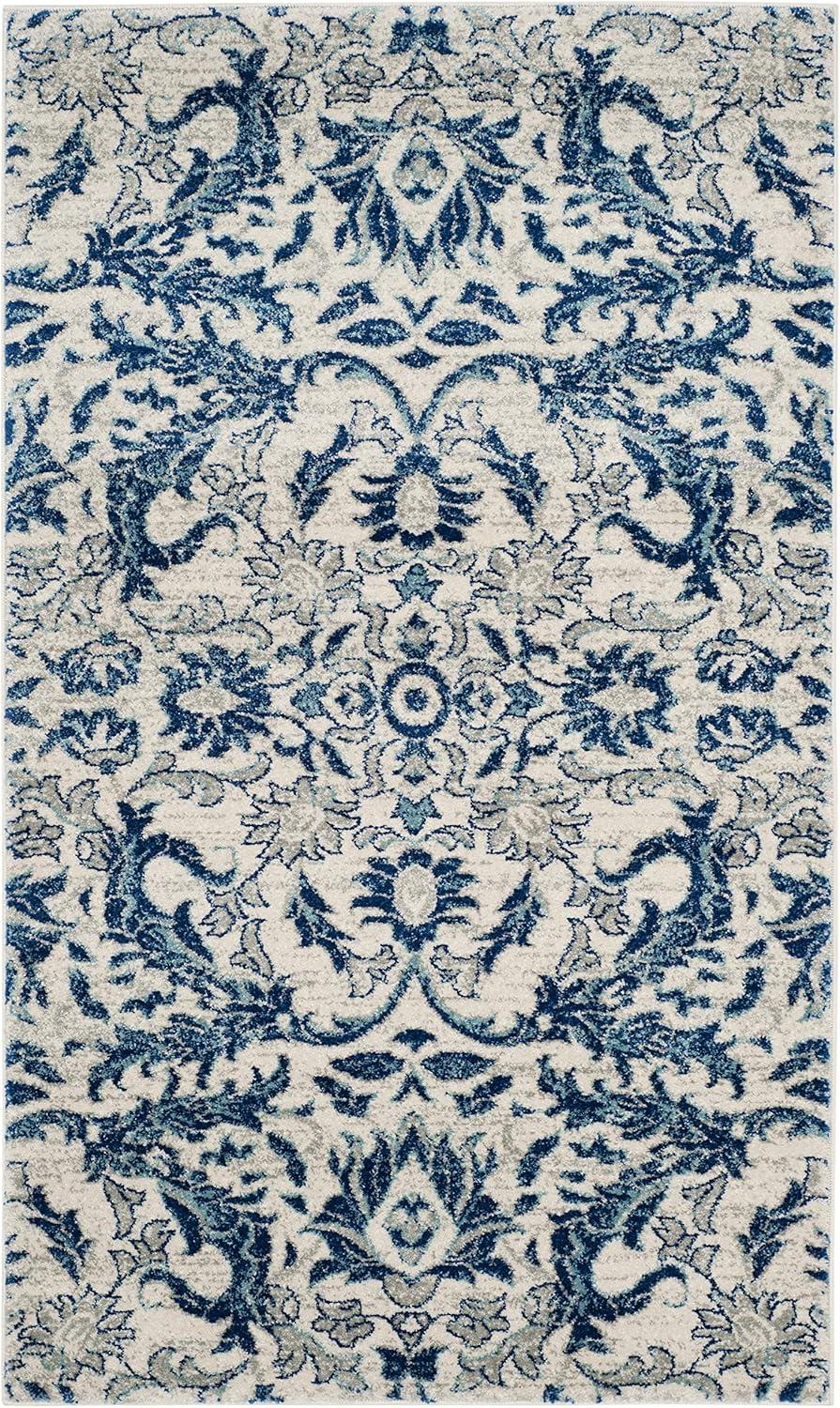 image:imageSAFAVIEH Area Rug 8x10 Evoke Collection Large Ivory amp Gold Shabby Chic Oriental Design NonShedding amp Easy Cleaning Ideal for Living Room Bedroom Office Dining Space EVK238SIvoryBlue