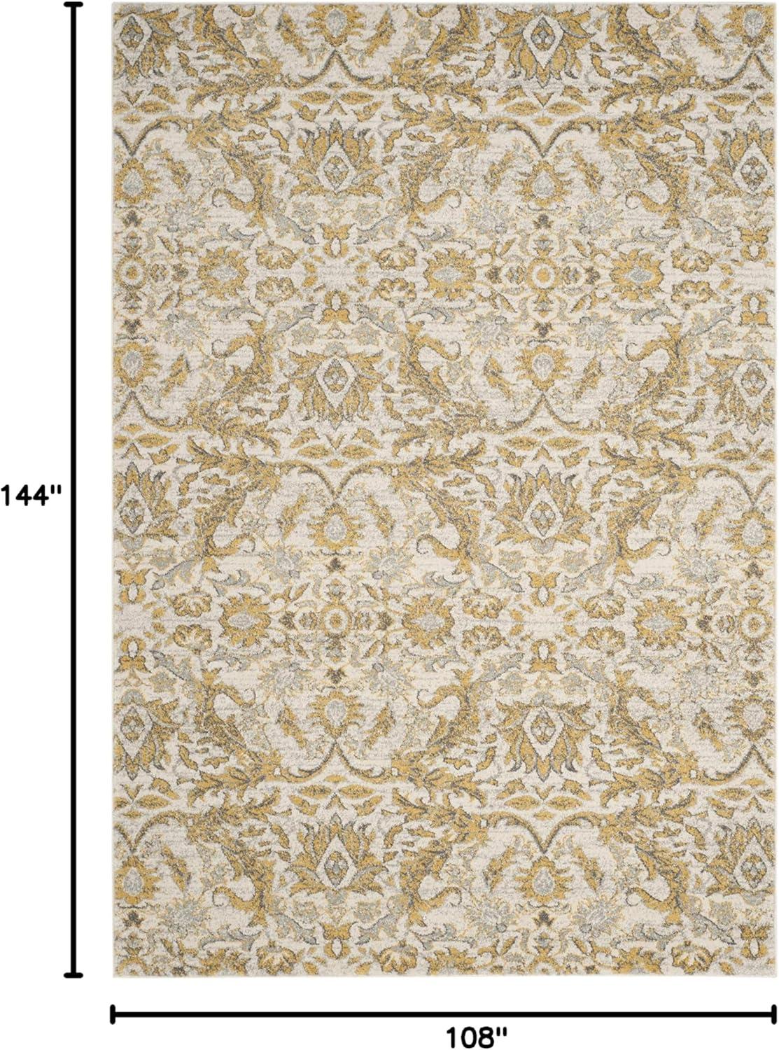 image:imageSAFAVIEH Area Rug 8x10 Evoke Collection Large Ivory amp Gold Shabby Chic Oriental Design NonShedding amp Easy Cleaning Ideal for Living Room Bedroom Office Dining Space EVK238SIvoryGold