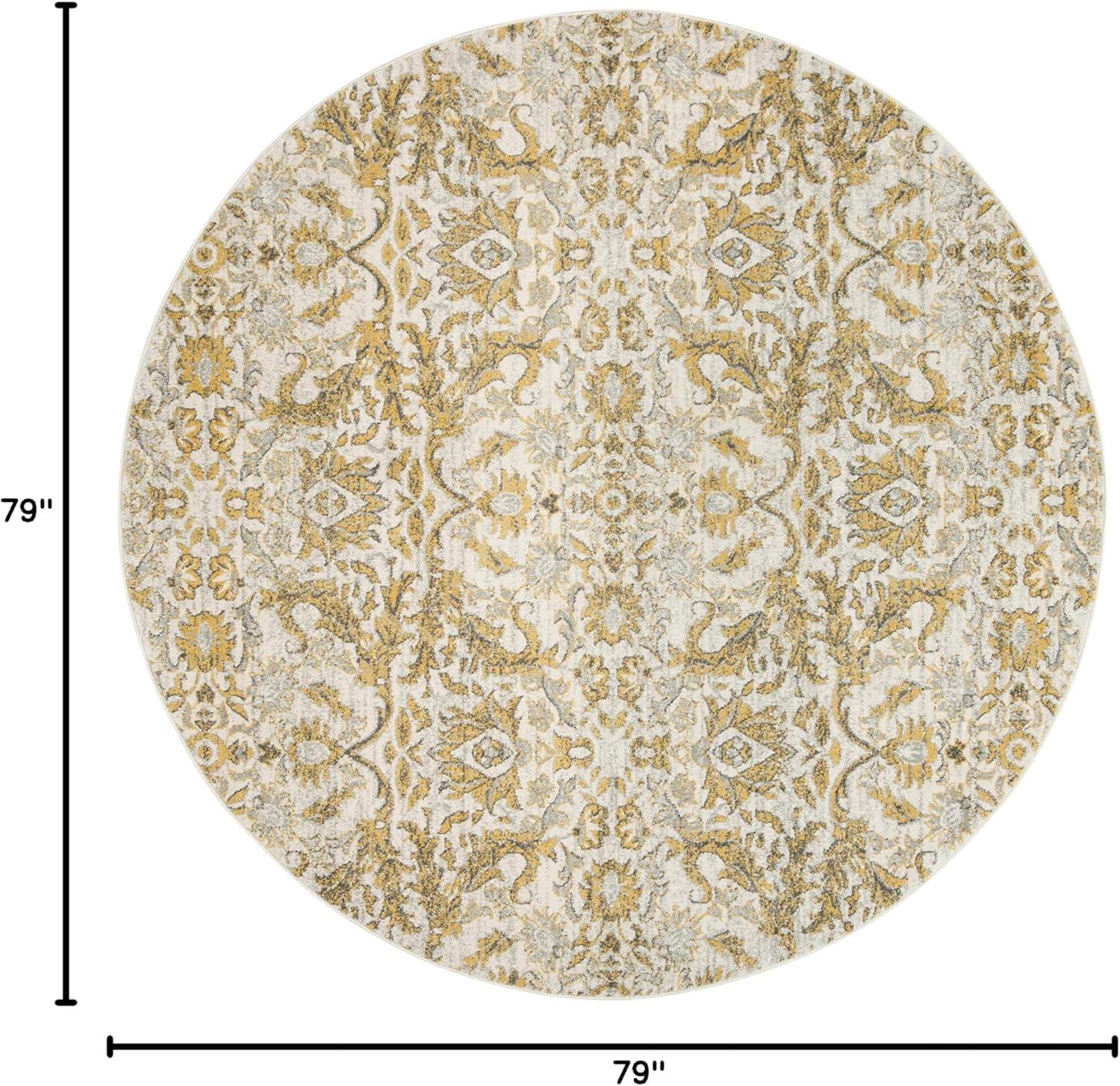 image:imageSAFAVIEH Area Rug 8x10 Evoke Collection Large Ivory amp Gold Shabby Chic Oriental Design NonShedding amp Easy Cleaning Ideal for Living Room Bedroom Office Dining Space EVK238SIvoryGold