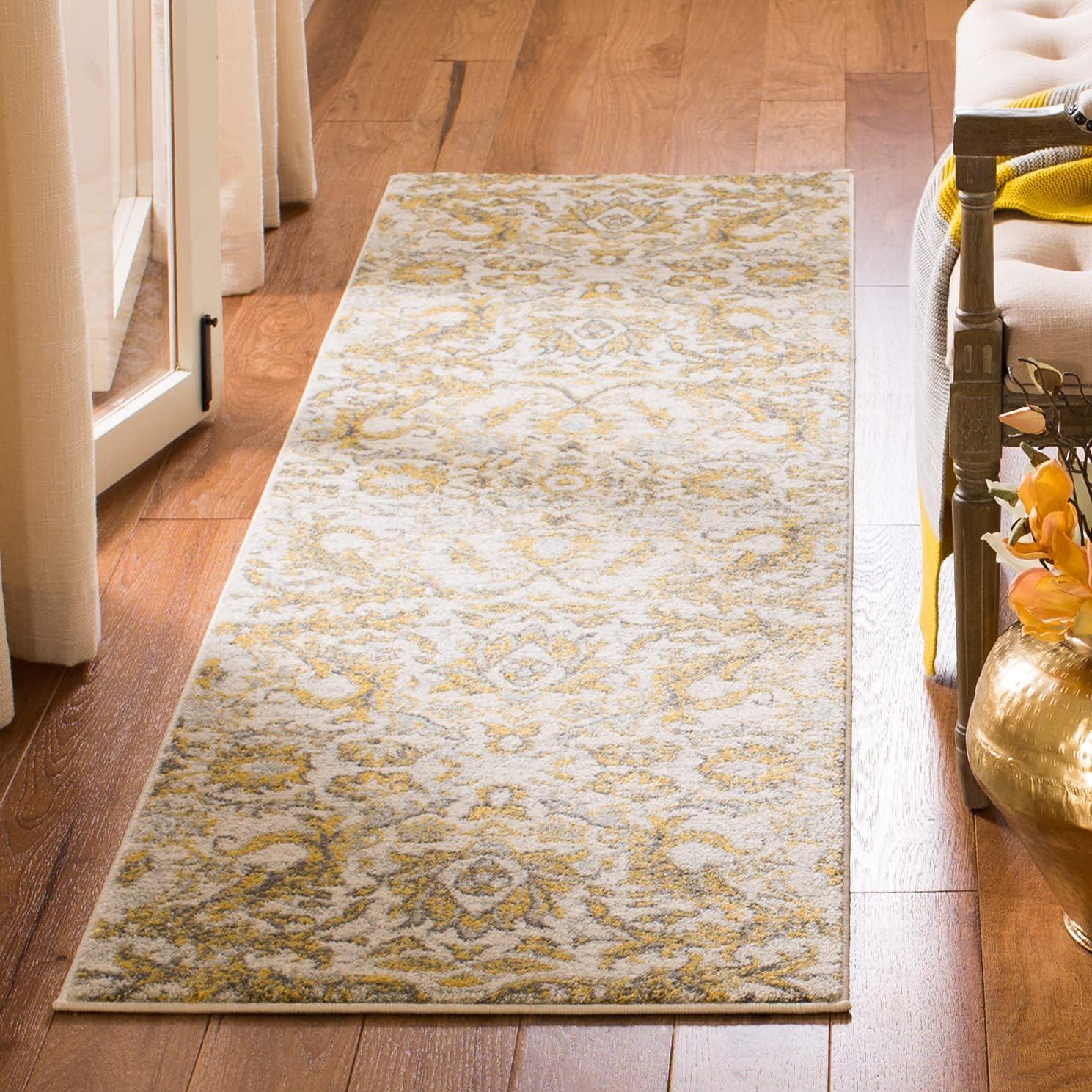 image:imageSAFAVIEH Area Rug 8x10 Evoke Collection Large Ivory amp Gold Shabby Chic Oriental Design NonShedding amp Easy Cleaning Ideal for Living Room Bedroom Office Dining Space EVK238SIvoryGold
