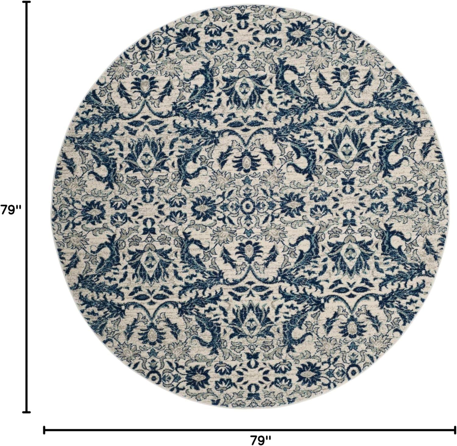 image:imageSAFAVIEH Area Rug 8x10 Evoke Collection Large Ivory amp Gold Shabby Chic Oriental Design NonShedding amp Easy Cleaning Ideal for Living Room Bedroom Office Dining Space EVK238SIvoryBlue