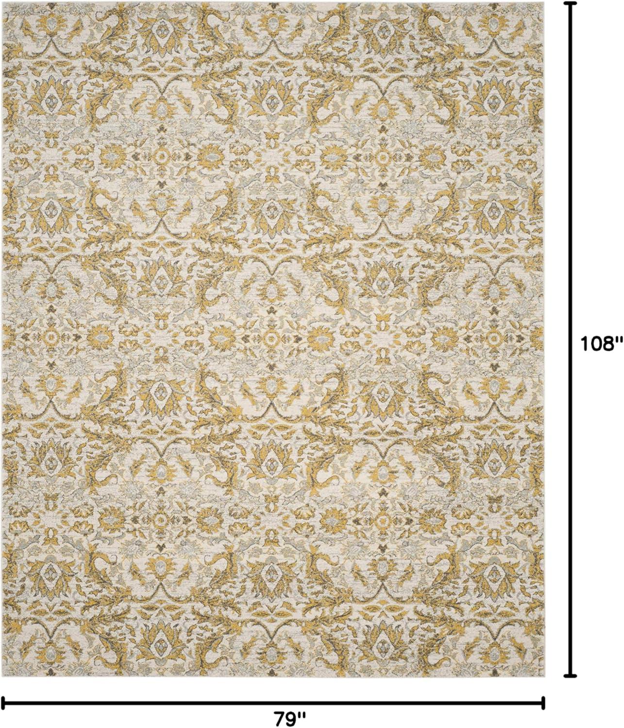 image:imageSAFAVIEH Area Rug 8x10 Evoke Collection Large Ivory amp Gold Shabby Chic Oriental Design NonShedding amp Easy Cleaning Ideal for Living Room Bedroom Office Dining Space EVK238SIvoryGold