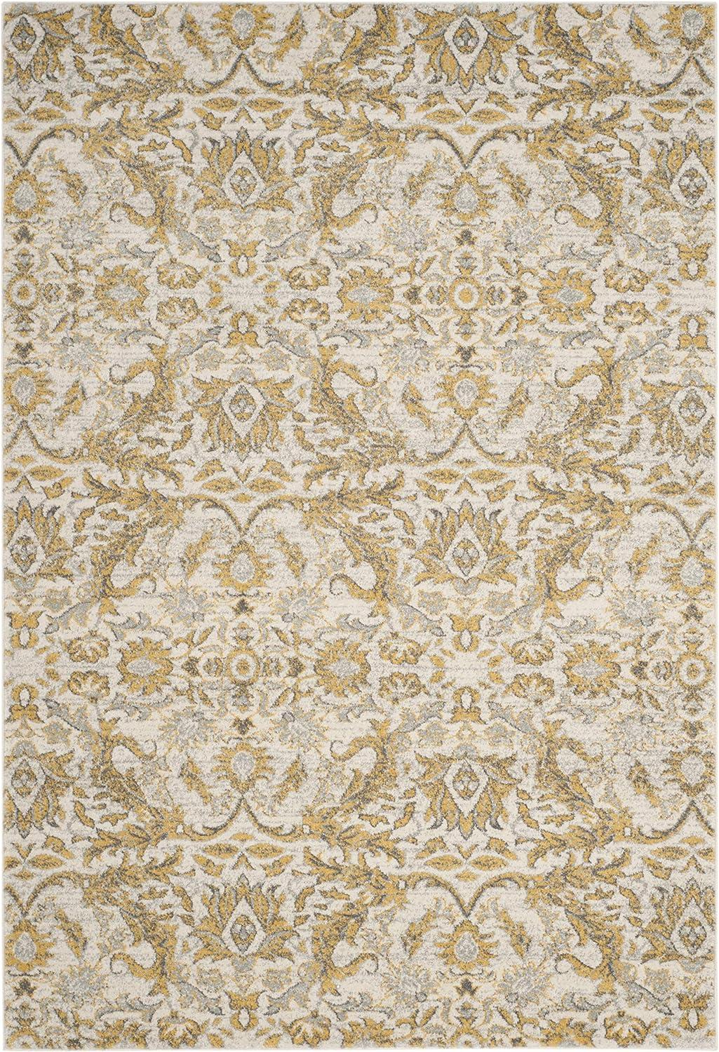 image:imageSAFAVIEH Area Rug 8x10 Evoke Collection Large Ivory amp Gold Shabby Chic Oriental Design NonShedding amp Easy Cleaning Ideal for Living Room Bedroom Office Dining Space EVK238SIvoryGold