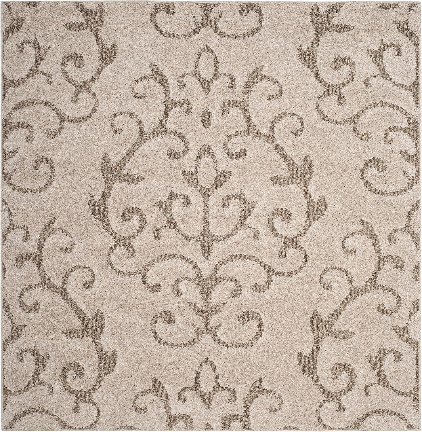 image:imageSAFAVIEH Area Rug 8x10 Florida Shag Collection Large Cream amp Beige Scroll Design NonShedding amp Easy Cleaning Plush Thick Pile Ideal for Living Room Bedroom Dining Space SG4701113CreamBeige