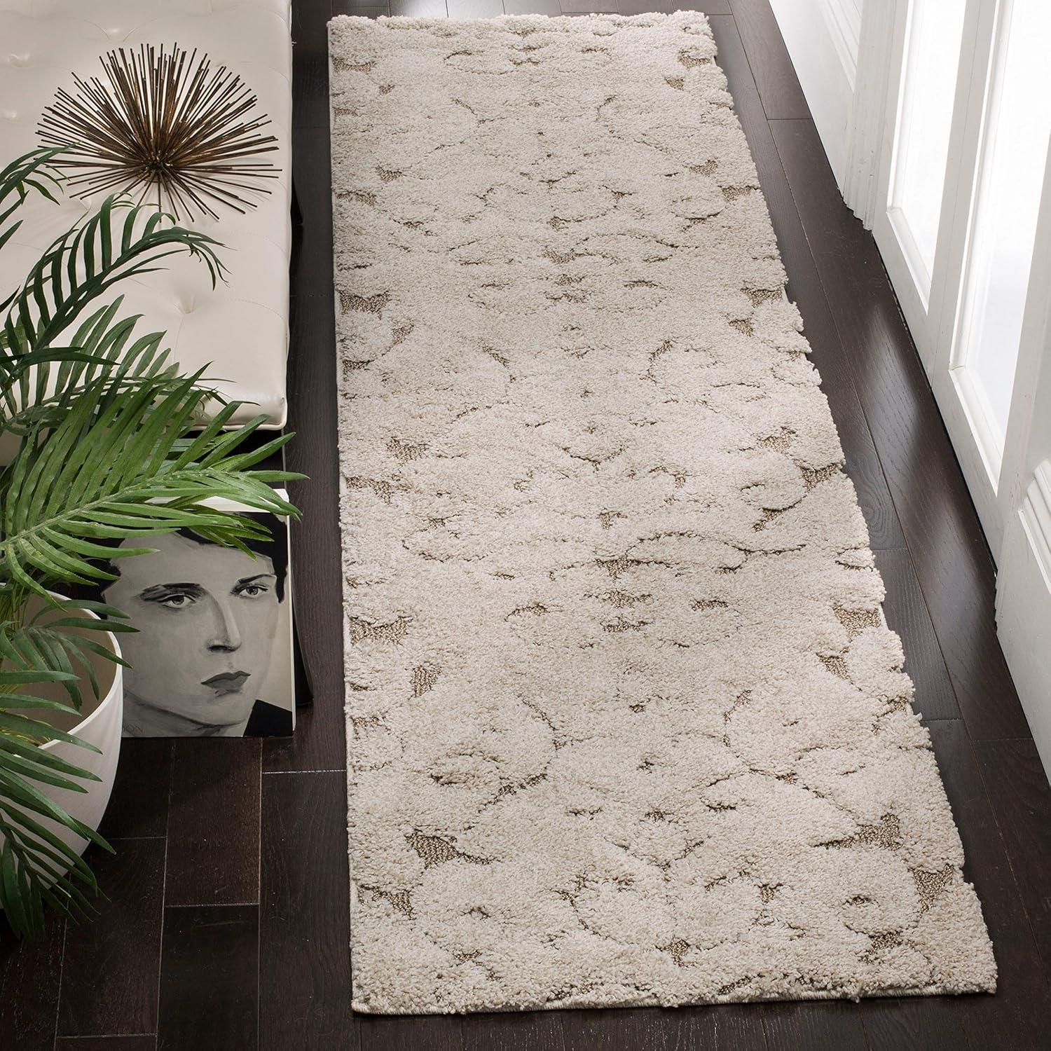 image:imageSAFAVIEH Area Rug 8x10 Florida Shag Collection Large Cream amp Beige Scroll Design NonShedding amp Easy Cleaning Plush Thick Pile Ideal for Living Room Bedroom Dining Space SG4701113Creme
