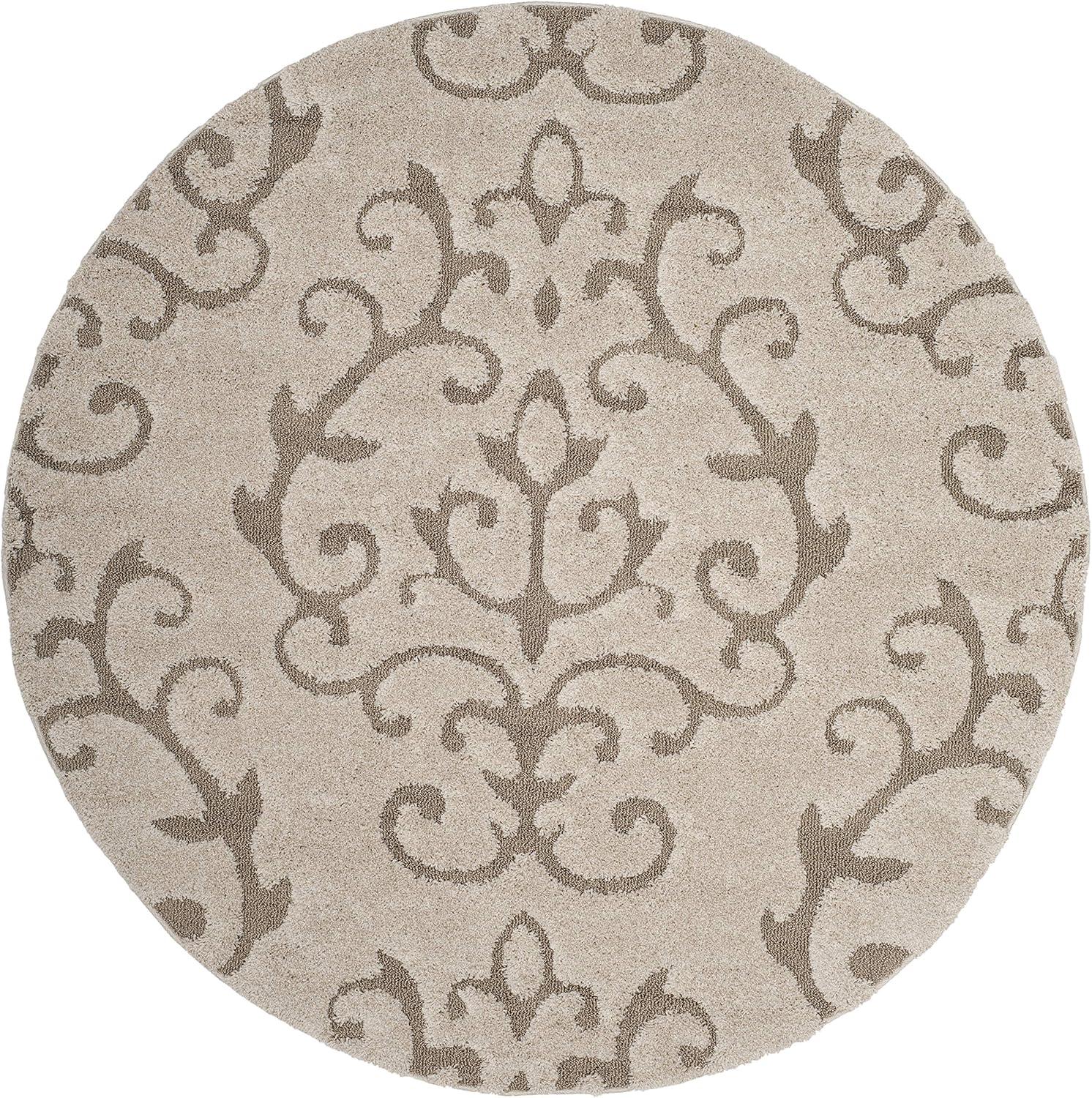 image:imageSAFAVIEH Area Rug 8x10 Florida Shag Collection Large Cream amp Beige Scroll Design NonShedding amp Easy Cleaning Plush Thick Pile Ideal for Living Room Bedroom Dining Space SG4701113CreamBeige