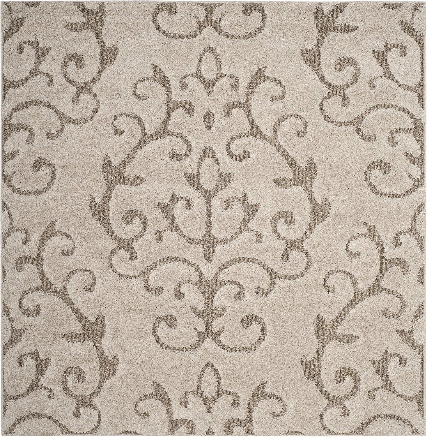 image:imageSAFAVIEH Area Rug 8x10 Florida Shag Collection Large Cream amp Beige Scroll Design NonShedding amp Easy Cleaning Plush Thick Pile Ideal for Living Room Bedroom Dining Space SG4701113CreamBeige