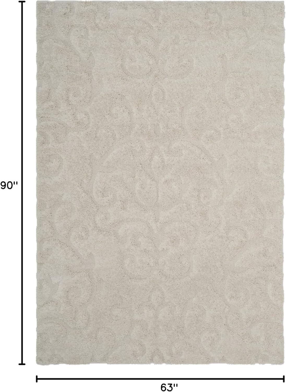 image:imageSAFAVIEH Area Rug 8x10 Florida Shag Collection Large Cream amp Beige Scroll Design NonShedding amp Easy Cleaning Plush Thick Pile Ideal for Living Room Bedroom Dining Space SG4701113Creme