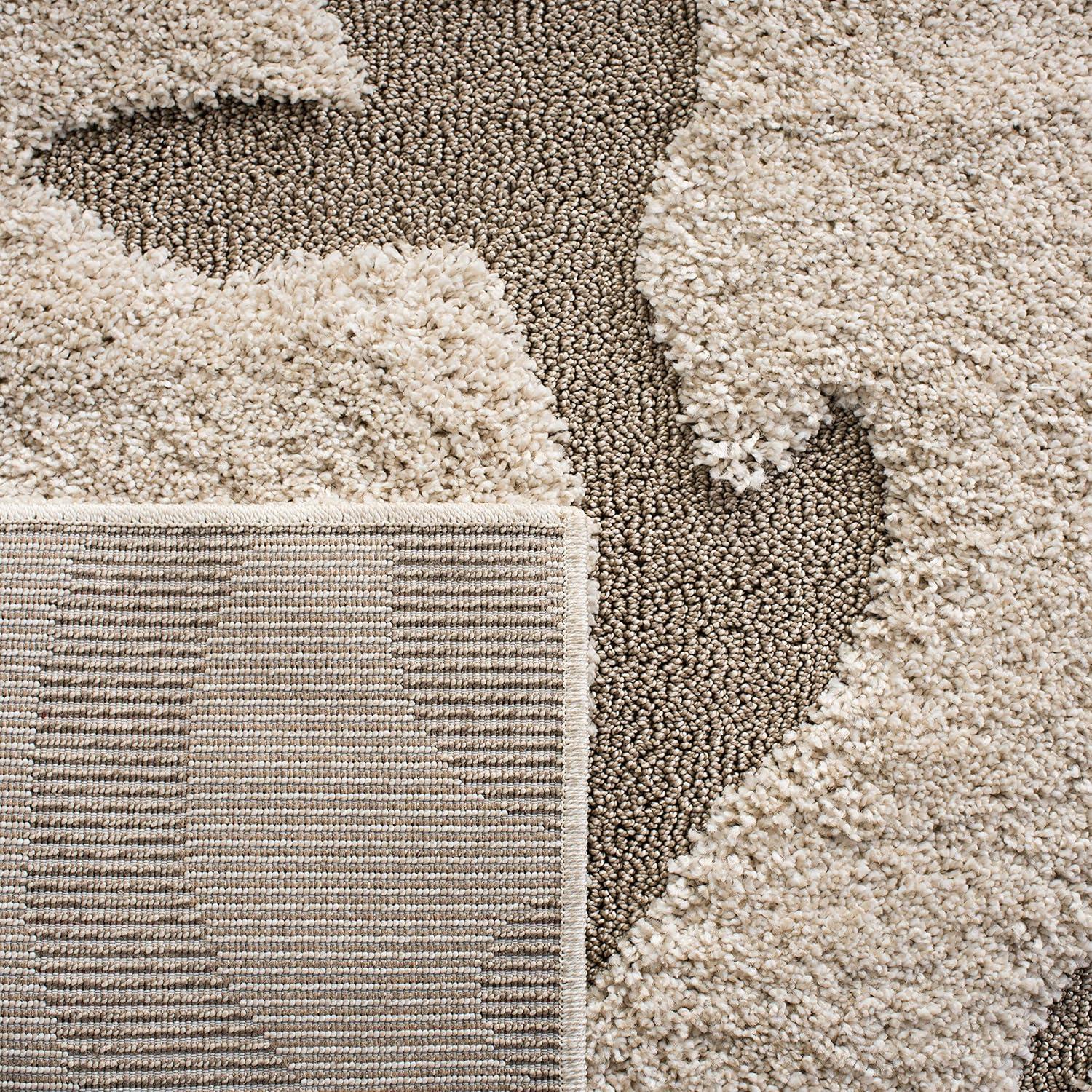 image:imageSAFAVIEH Area Rug 8x10 Florida Shag Collection Large Cream amp Beige Scroll Design NonShedding amp Easy Cleaning Plush Thick Pile Ideal for Living Room Bedroom Dining Space SG4701113CreamBeige