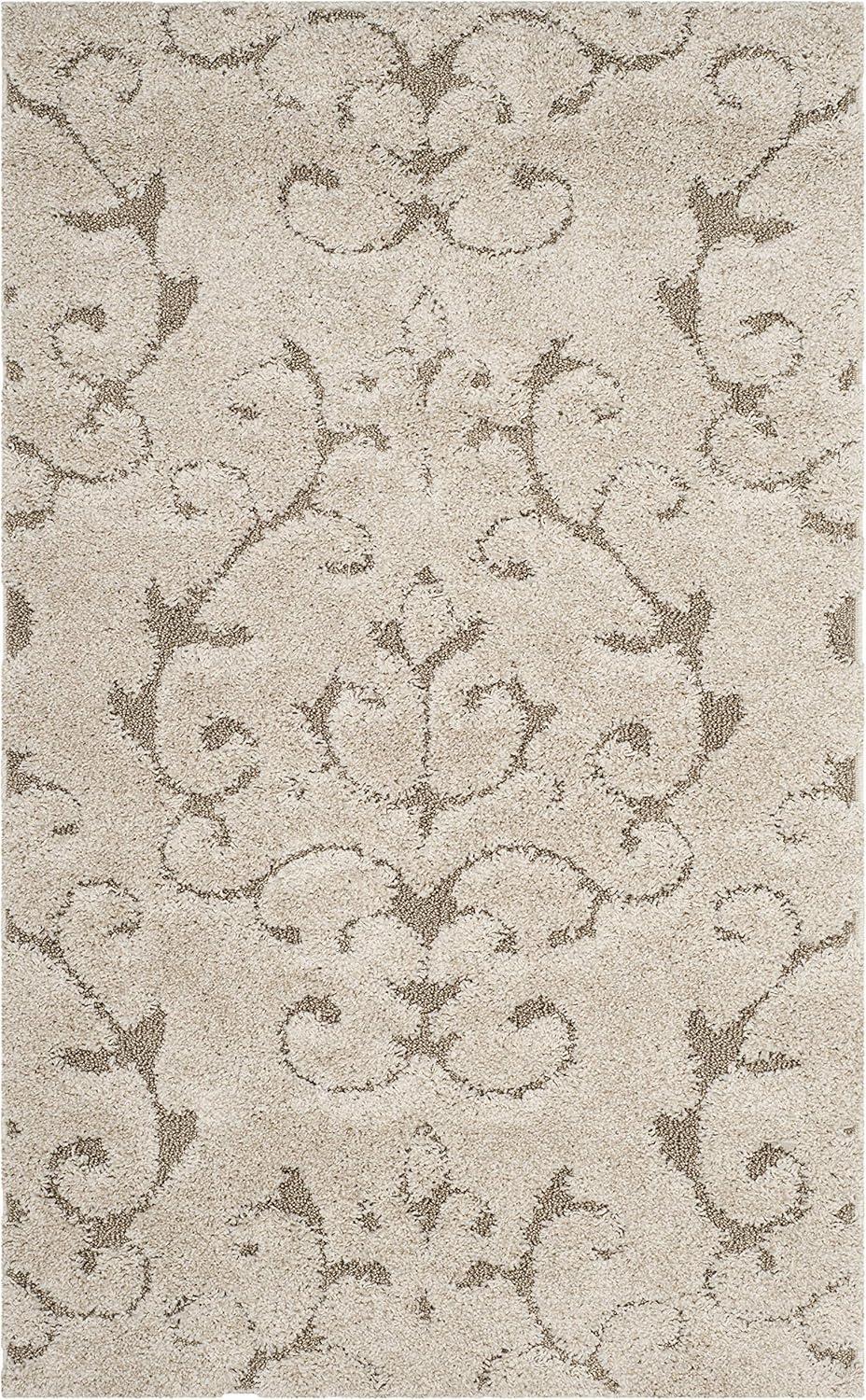 image:imageSAFAVIEH Area Rug 8x10 Florida Shag Collection Large Cream amp Beige Scroll Design NonShedding amp Easy Cleaning Plush Thick Pile Ideal for Living Room Bedroom Dining Space SG4701113CreamBeige
