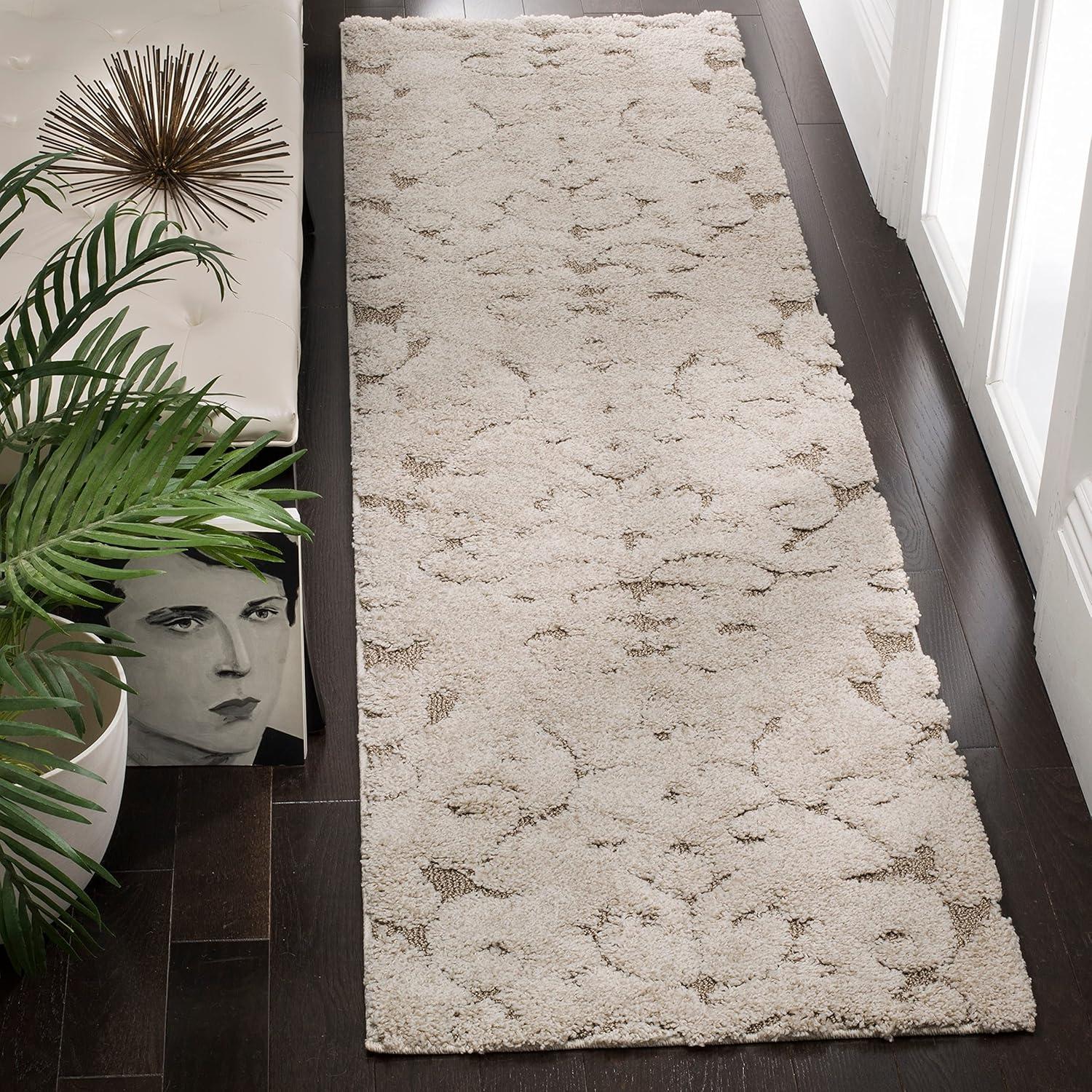 image:imageSAFAVIEH Area Rug 8x10 Florida Shag Collection Large Cream amp Beige Scroll Design NonShedding amp Easy Cleaning Plush Thick Pile Ideal for Living Room Bedroom Dining Space SG4701113CreamBeige