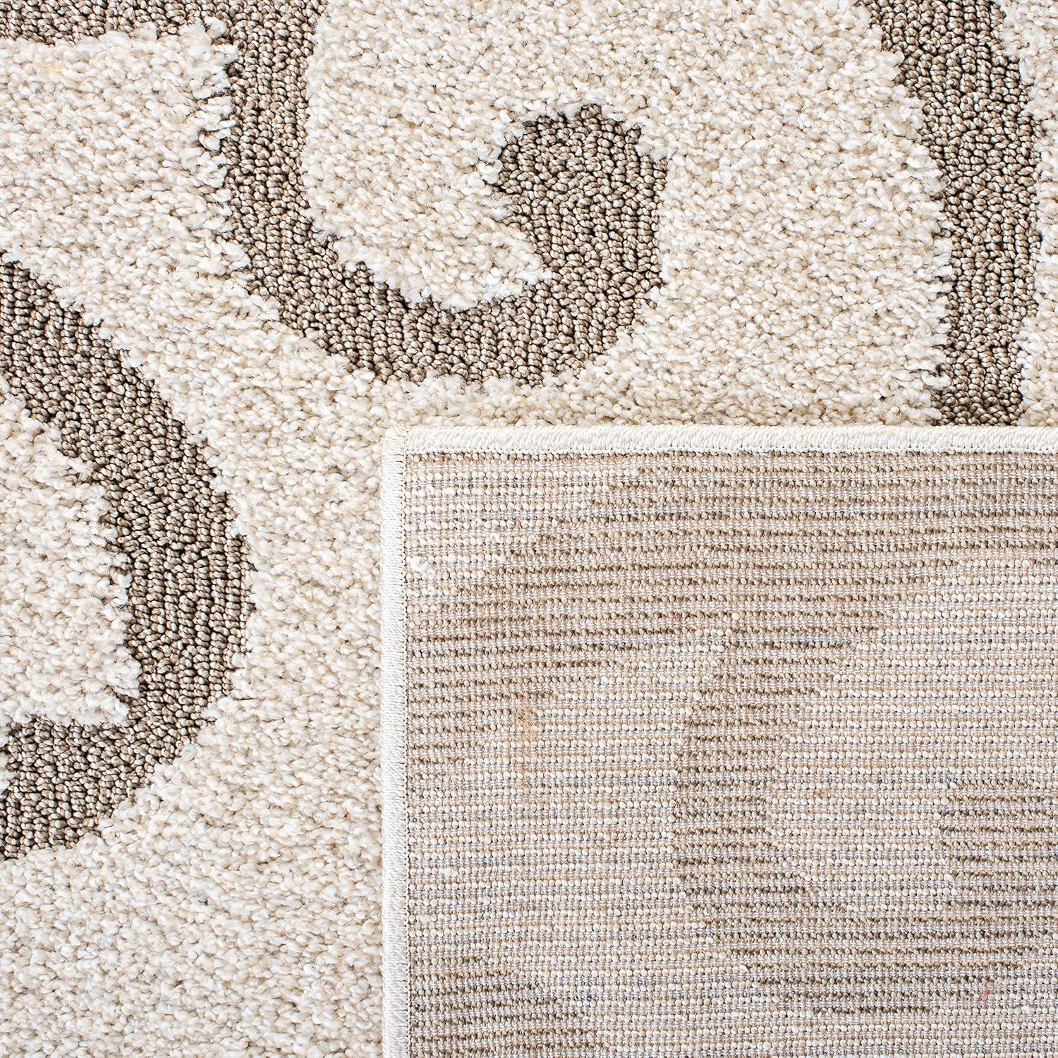 image:imageSAFAVIEH Area Rug 8x10 Florida Shag Collection Large Cream amp Blue Scroll Design NonShedding amp Easy to Clean HighLow Plush Pile Ideal for Living Room Bedroom Dining Space SG4551165IvoryBeige