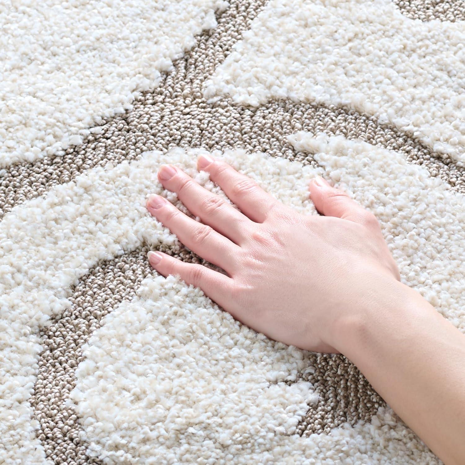 image:imageSAFAVIEH Area Rug 8x10 Florida Shag Collection Large Cream amp Blue Scroll Design NonShedding amp Easy to Clean HighLow Plush Pile Ideal for Living Room Bedroom Dining Space SG4551165IvoryBeige