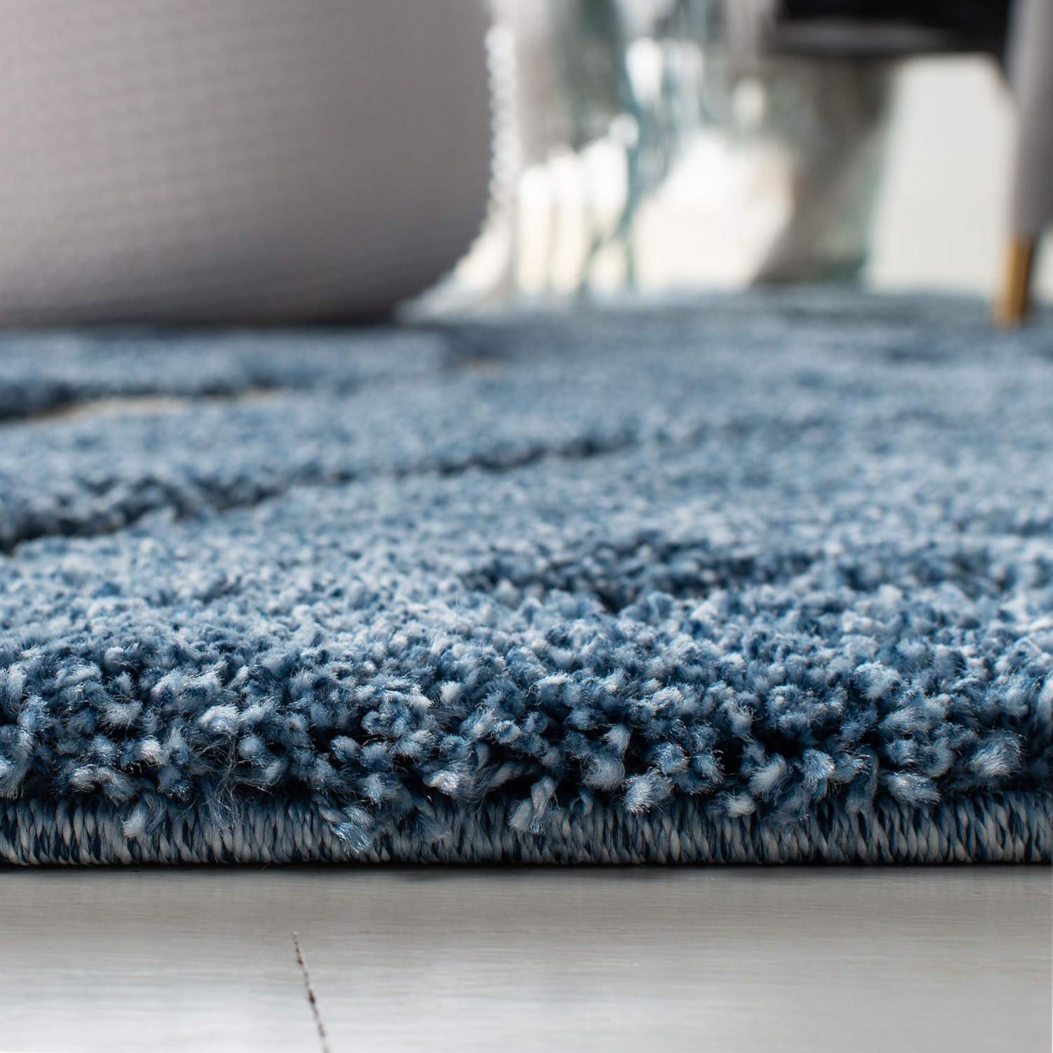 image:imageSAFAVIEH Area Rug 8x10 Florida Shag Collection Large Cream amp Blue Scroll Design NonShedding amp Easy to Clean HighLow Plush Pile Ideal for Living Room Bedroom Dining Space SG4551165Light BlueCream