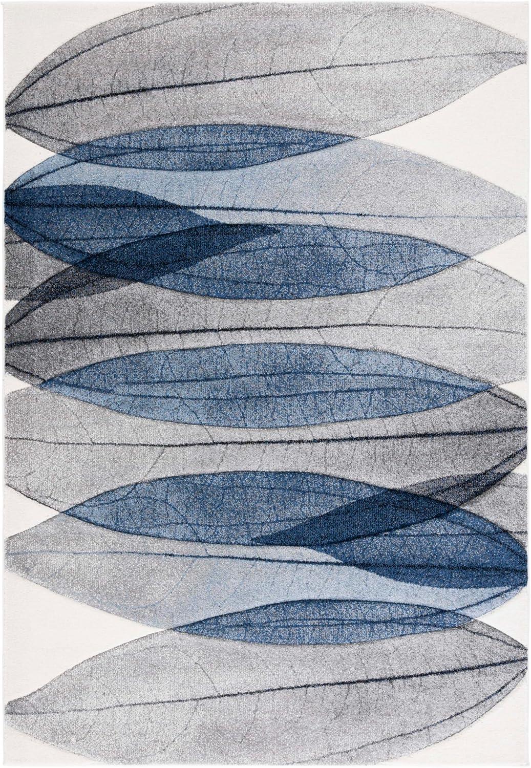 image:imageSAFAVIEH Area Rug 8x10 Hollywood Collection Large Ivory amp Blue MidCentury Modern Design NonShedding amp Easy Cleaning Ideal for Living Room Bedroom Office Dining Space HLW703AIvoryBlue